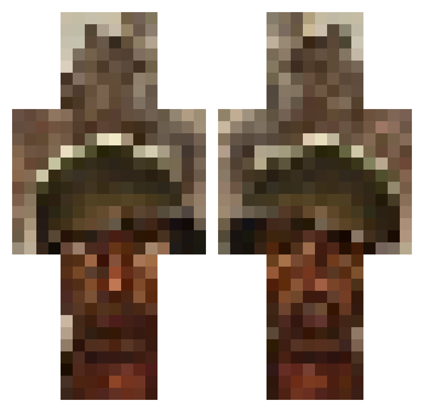 bruhboy1234 Minecraft skin, front and back view