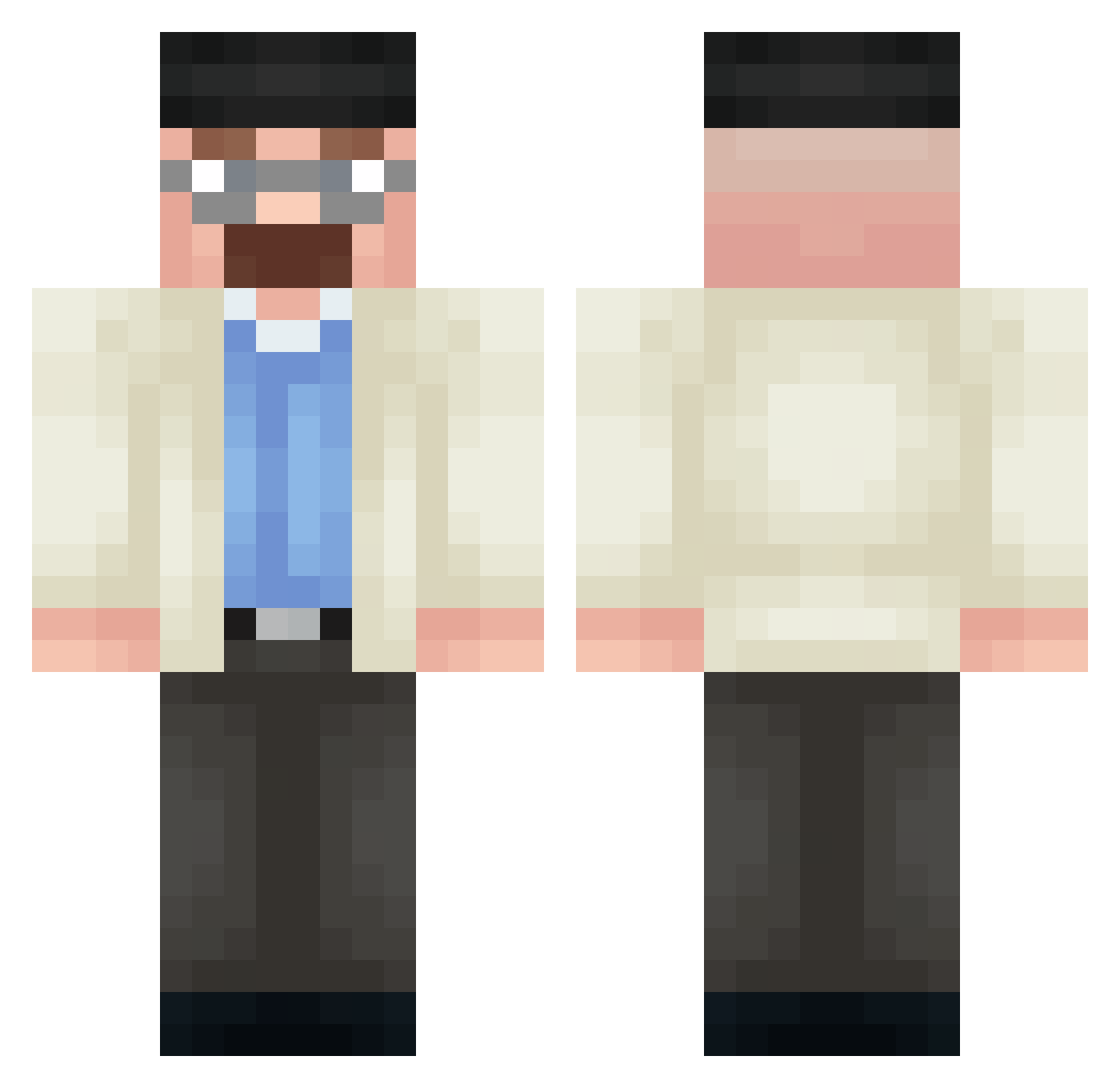 Anglitoh Minecraft skin, front and back view
