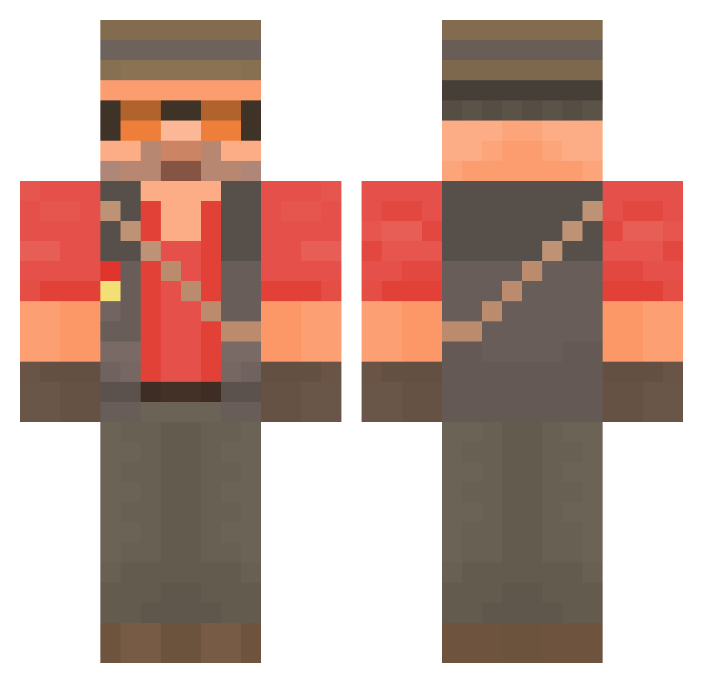 Stravinsky Minecraft skin, front and back view