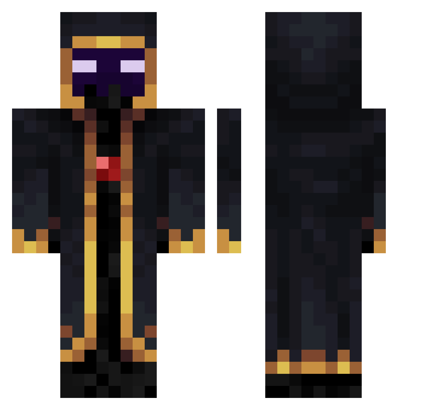 yezeee Minecraft skin, front and back view