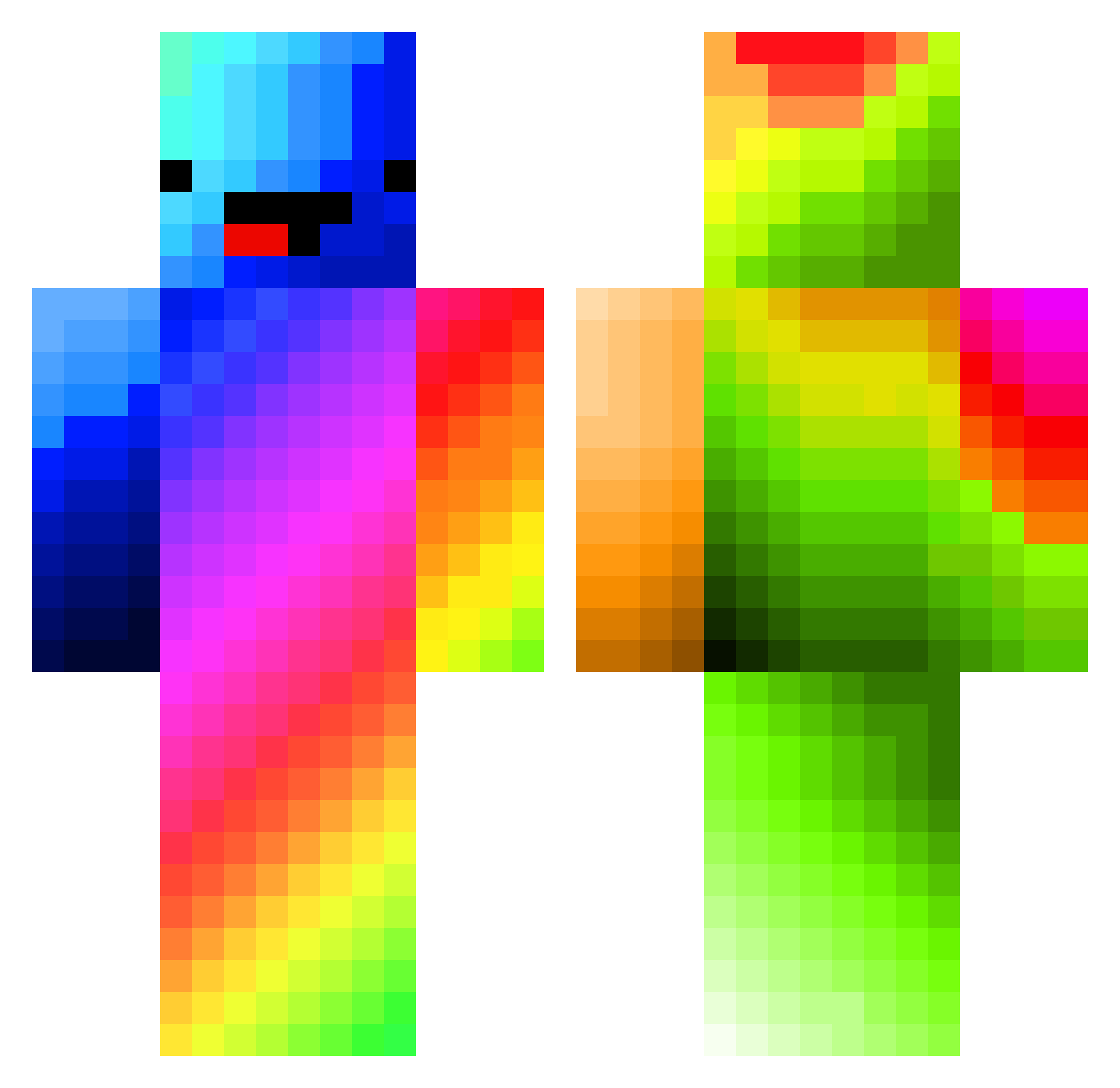 rossefoemp Minecraft skin, front and back view