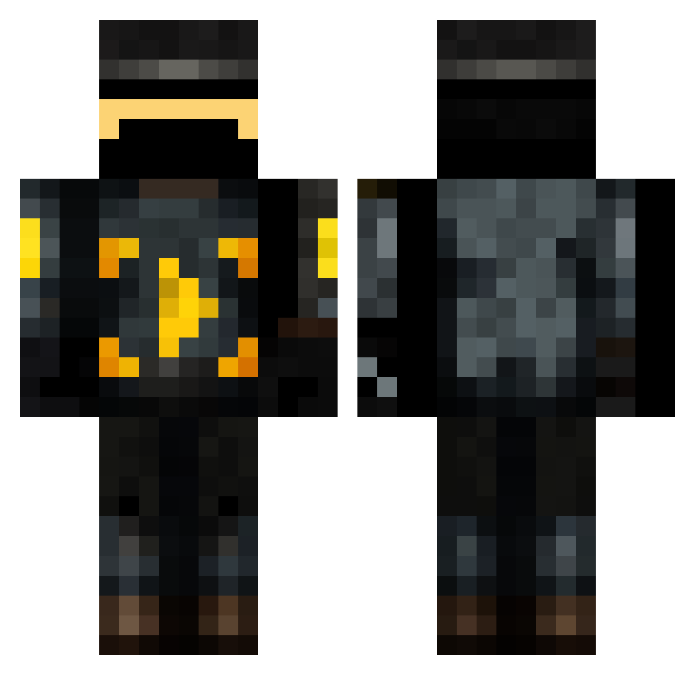 PromisedNeverRod Minecraft skin, front and back view