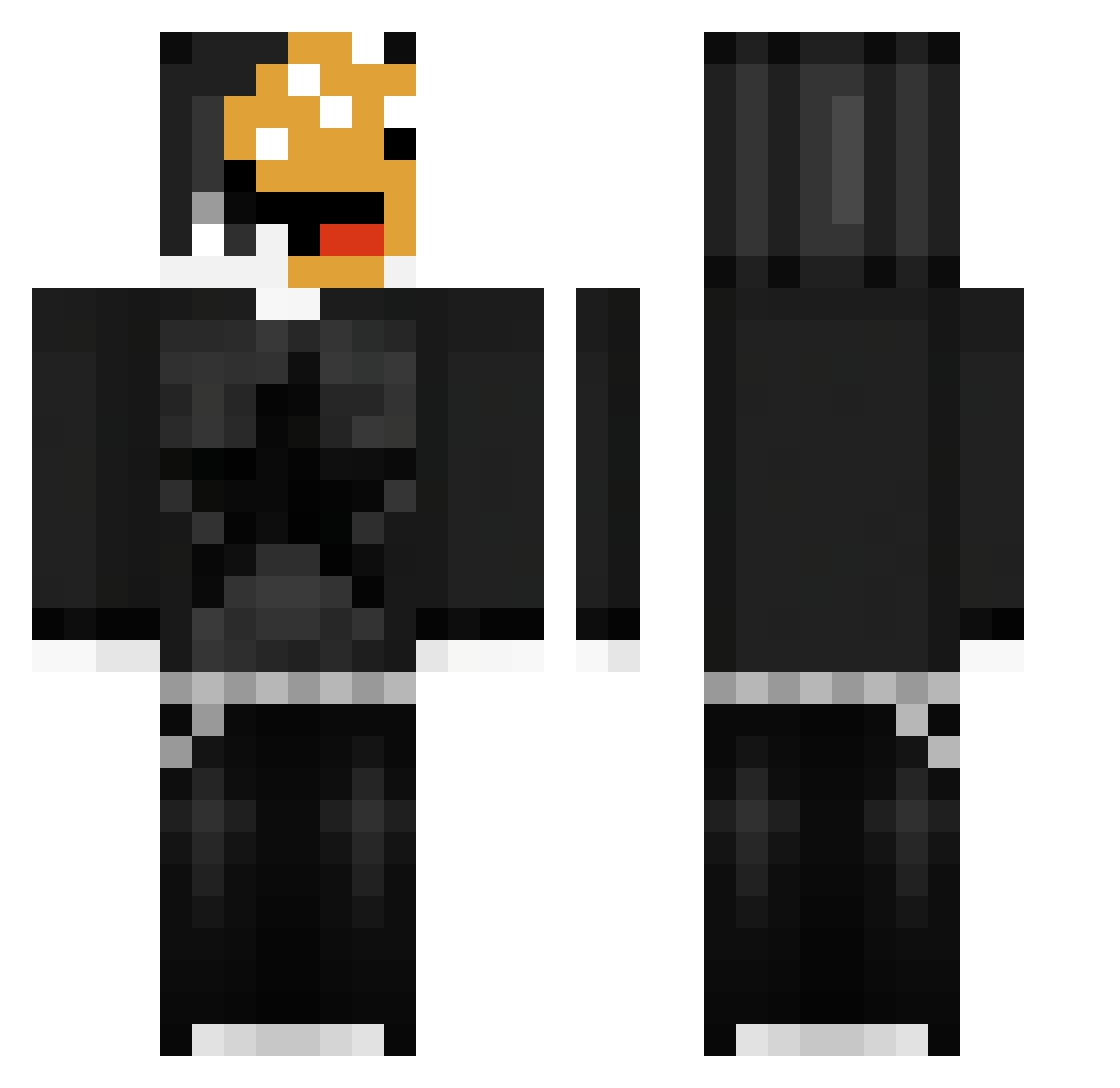 HAMBURGEREK20 Minecraft skin, front and back view