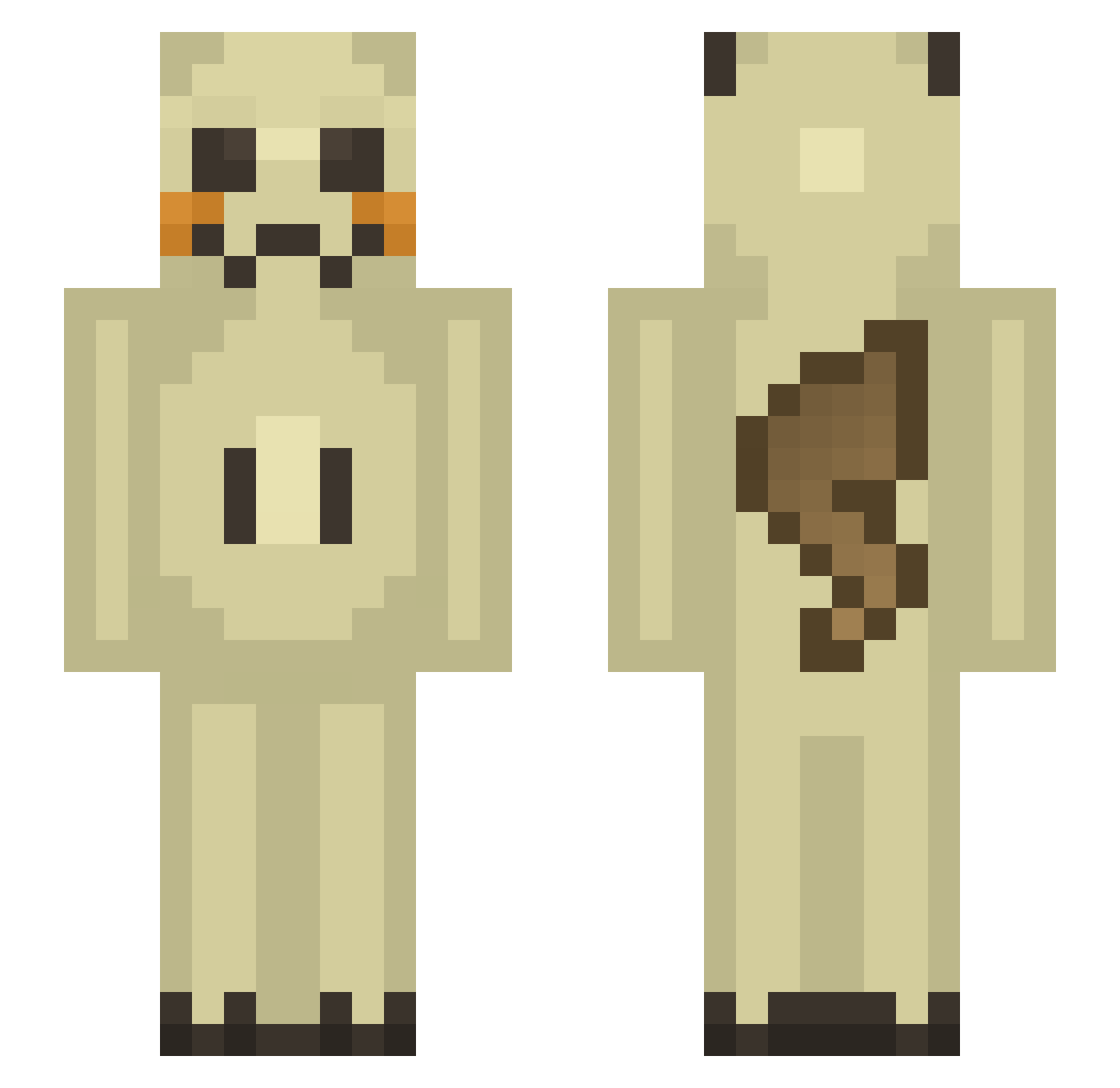 FeniiiX Minecraft skin, front and back view