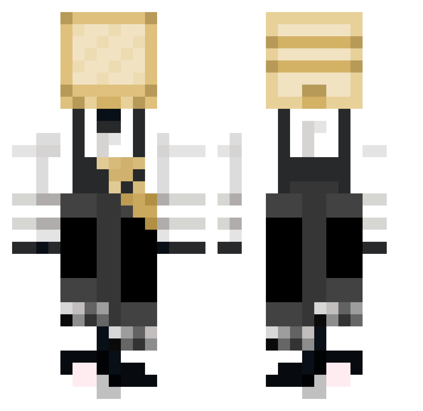 raelityy Minecraft skin, front and back view