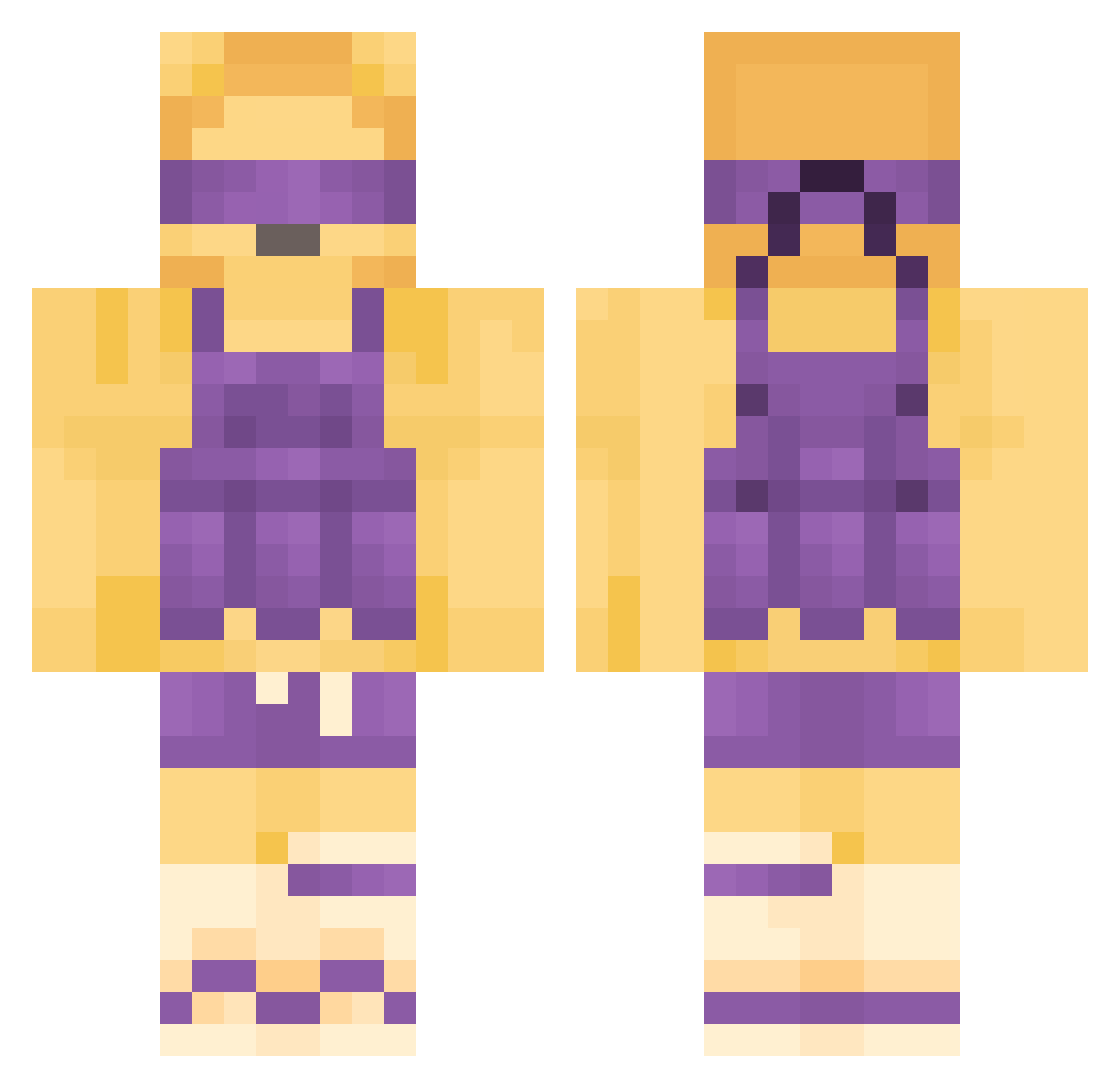 GhostINaruto Minecraft skin, front and back view