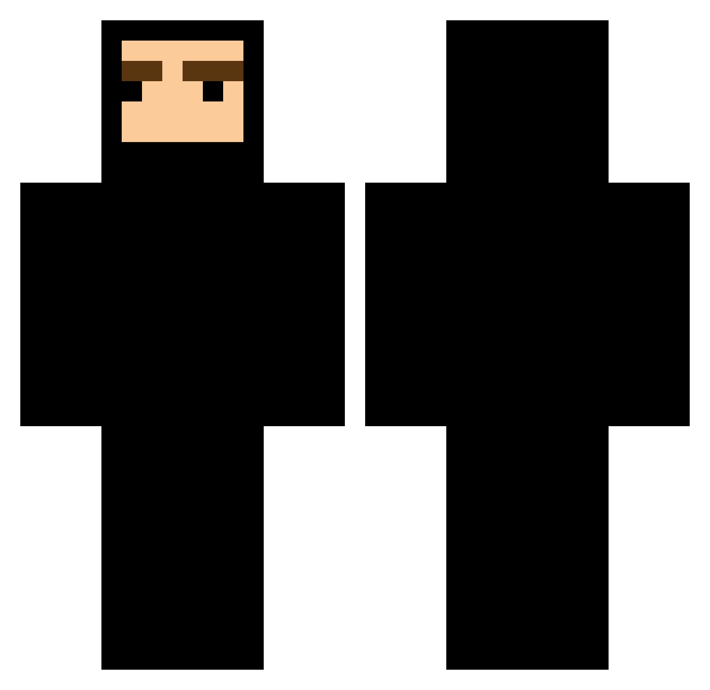 SmackEm Minecraft skin, front and back view