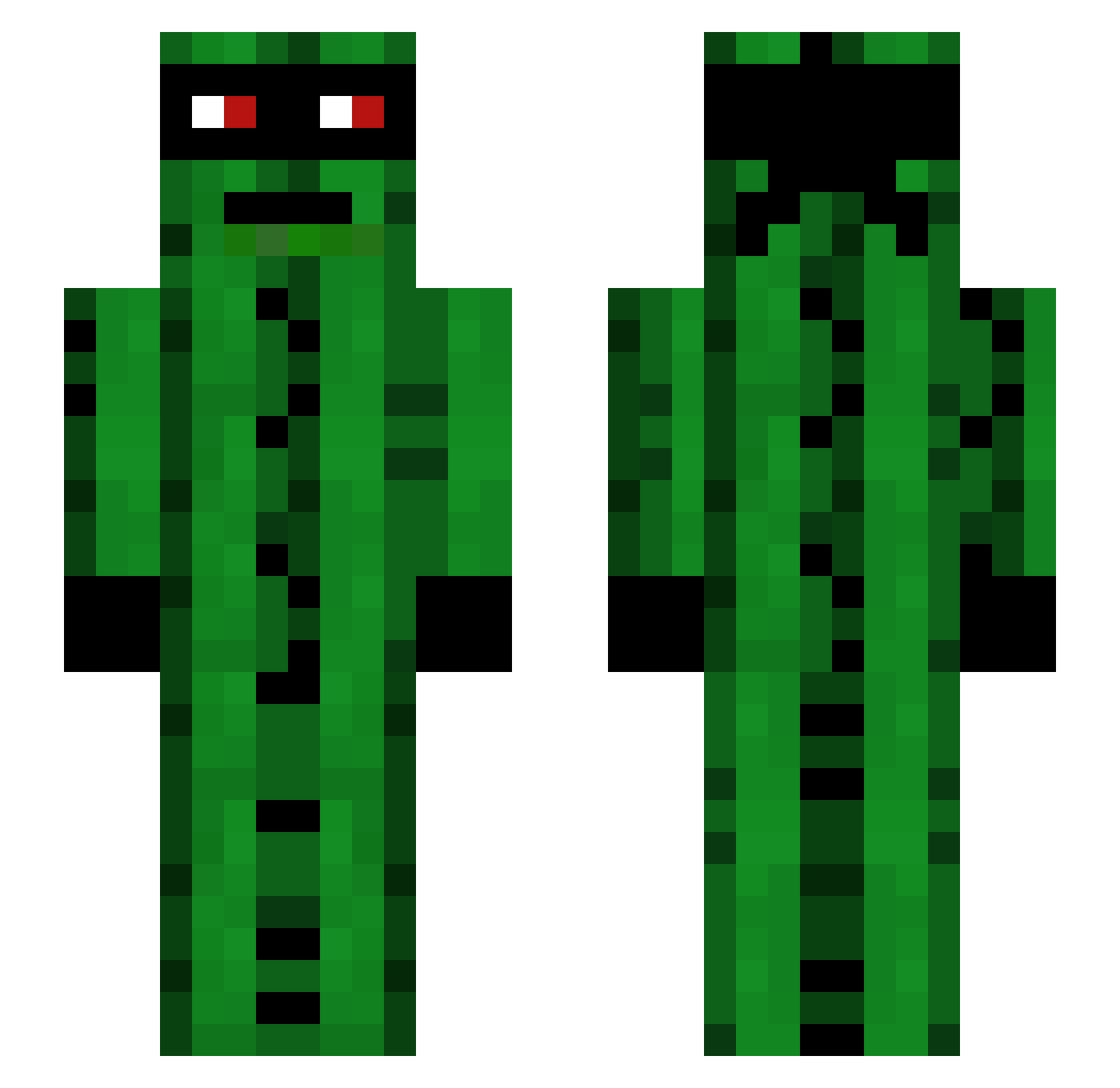 wuselpold Minecraft skin, front and back view