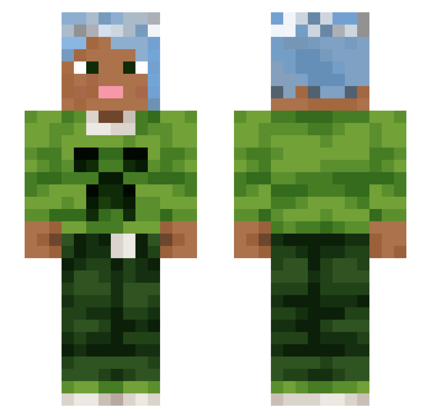 youngvirgin2006 Minecraft skin, front and back view