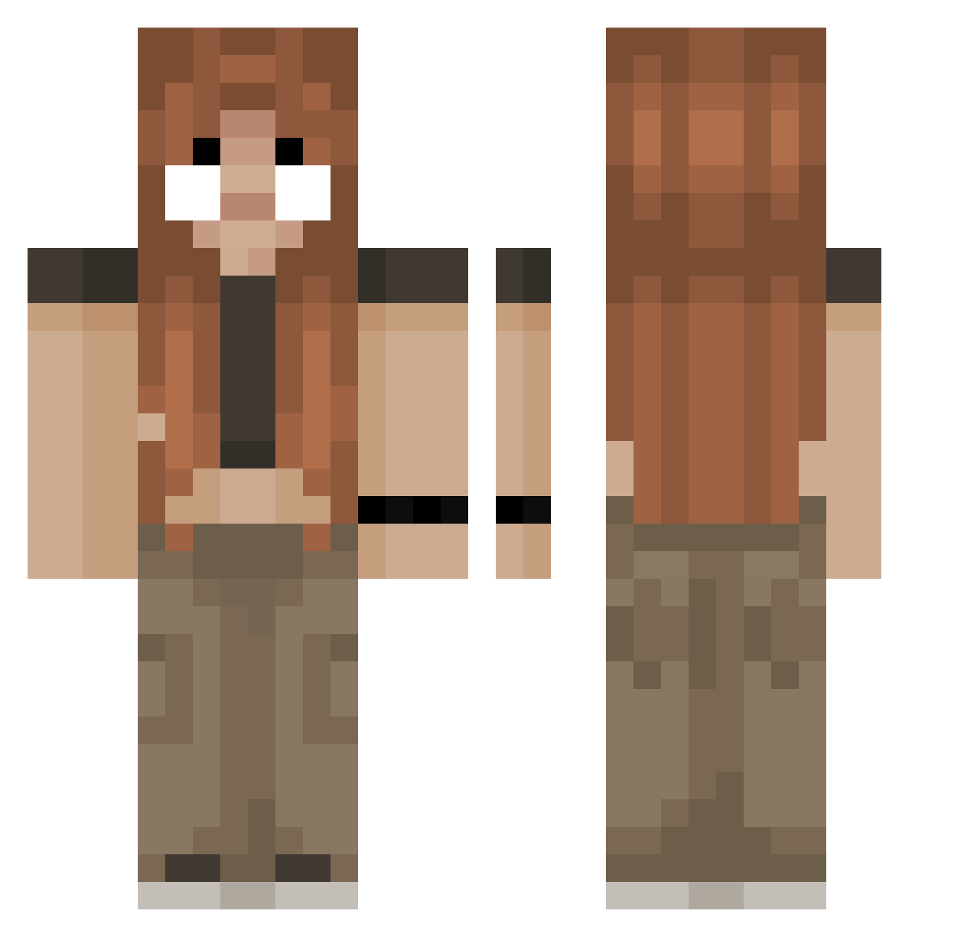 Sxcubus Minecraft skin, front and back view