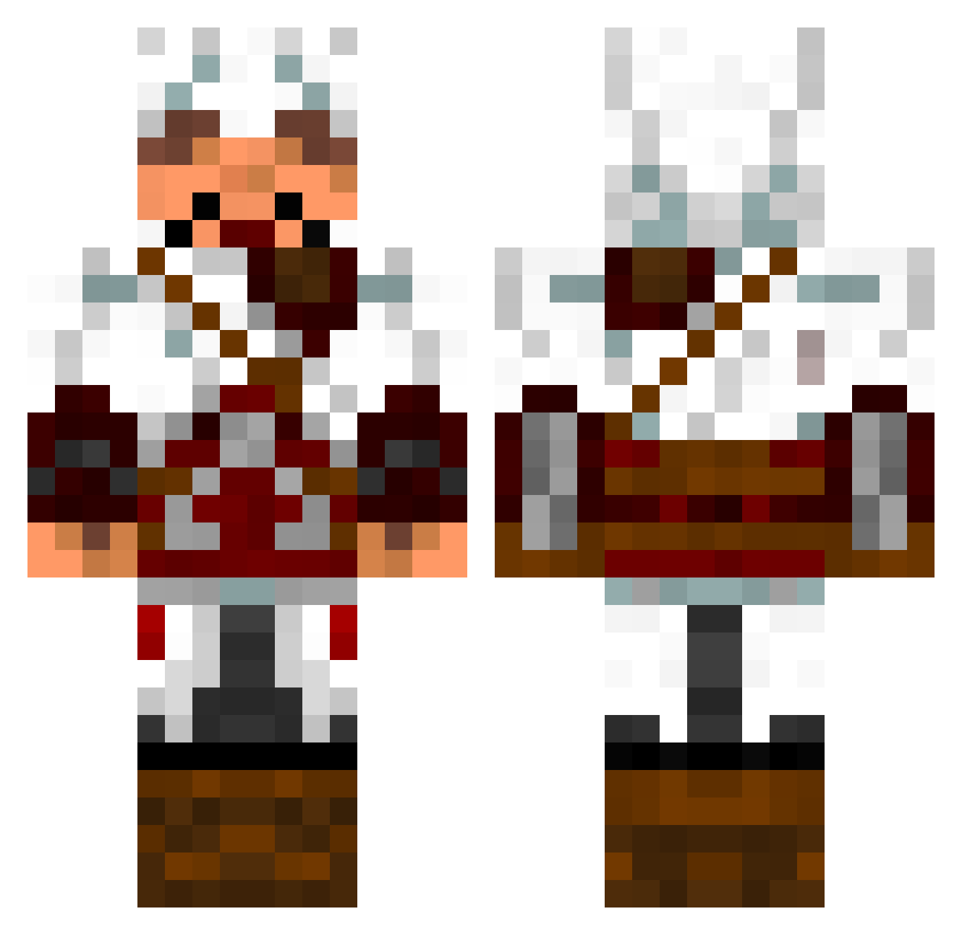 Renata Minecraft skin, front and back view