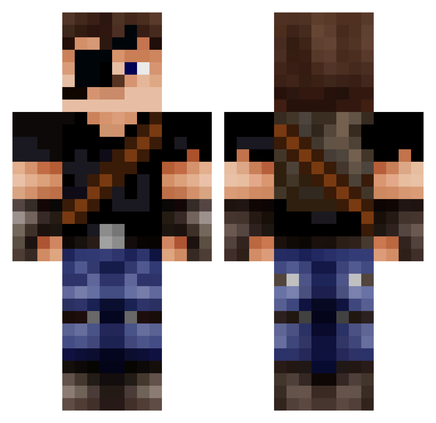 siuhoininder Minecraft skin, front and back view