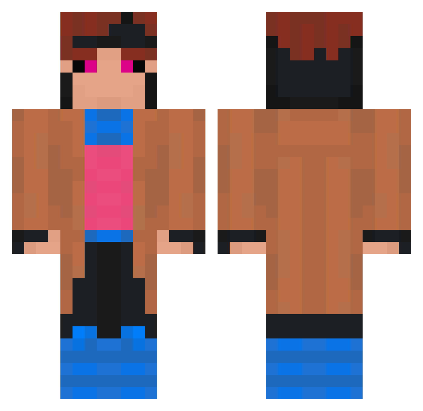 TellurianBard48 Minecraft skin, front and back view