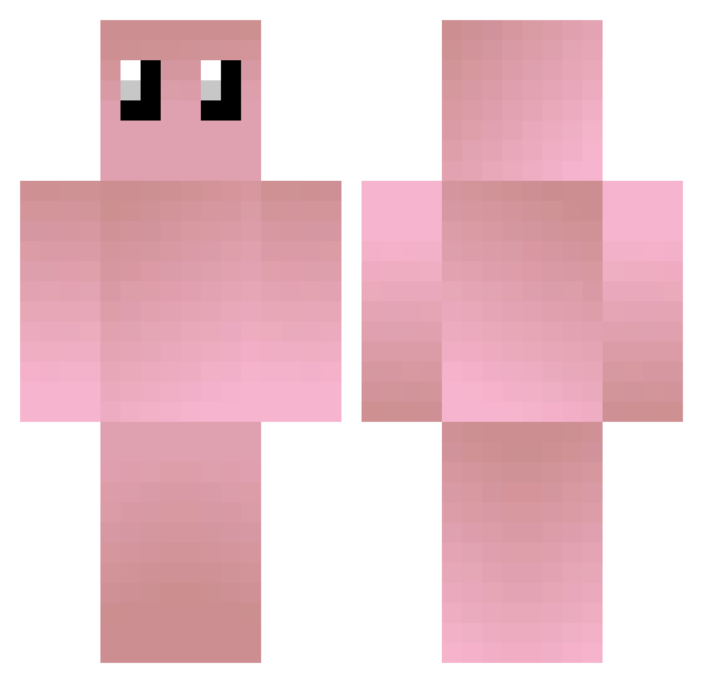 Bronzier Minecraft skin, front and back view