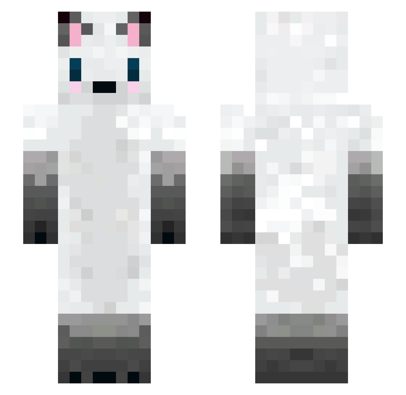 SeonHwa Minecraft skin, front and back view