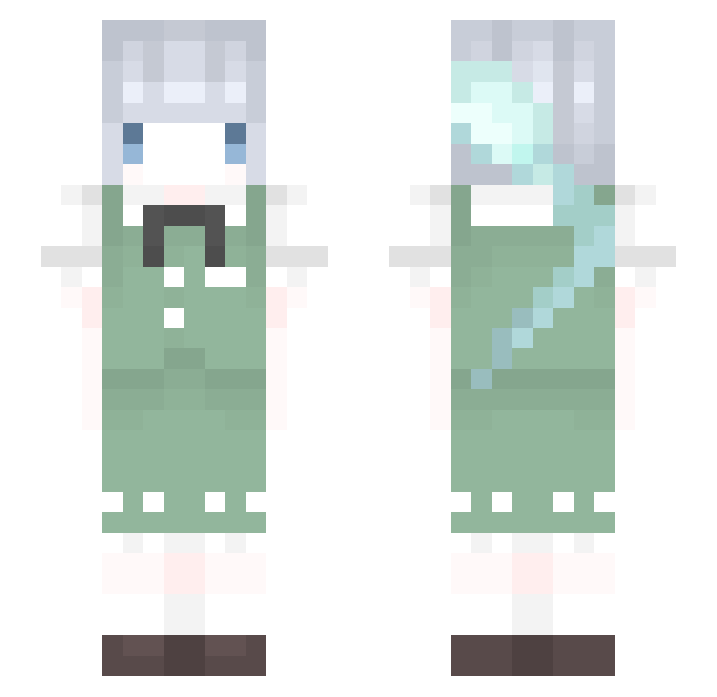 Steve141423 Minecraft skin, front and back view