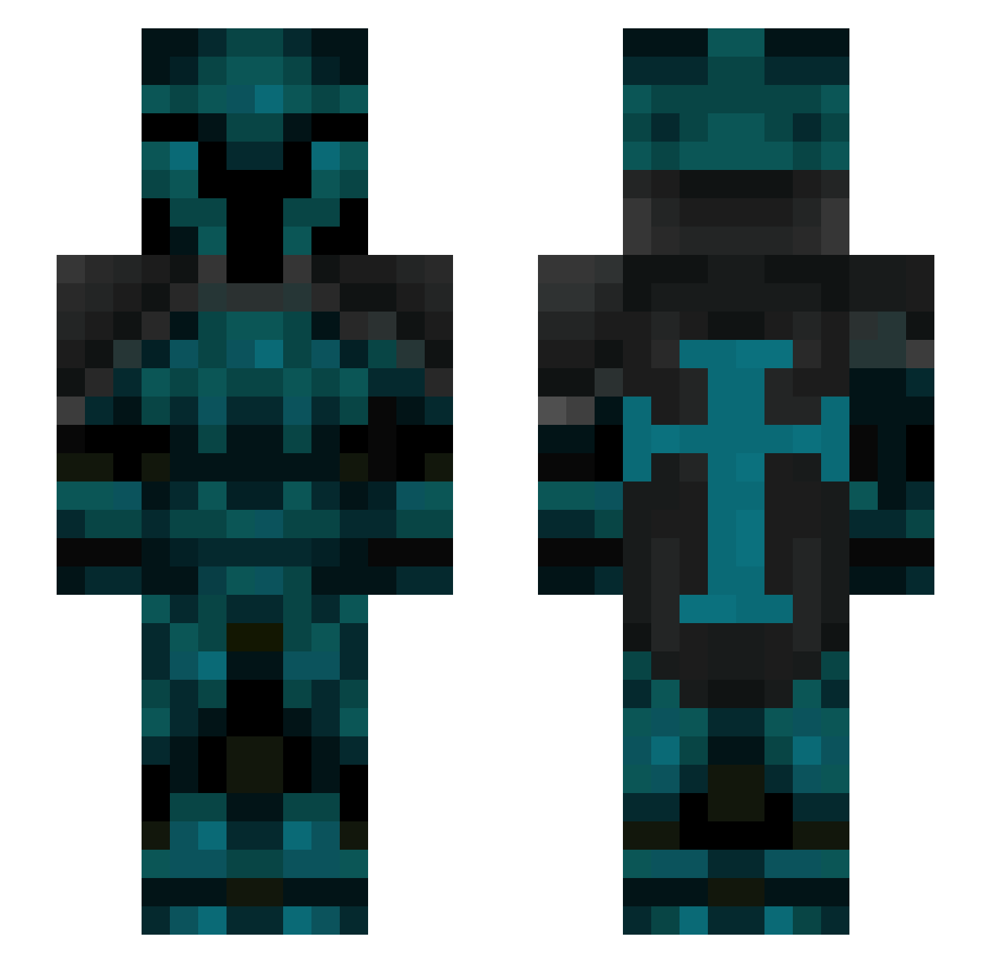 Venityyyy Minecraft skin, front and back view