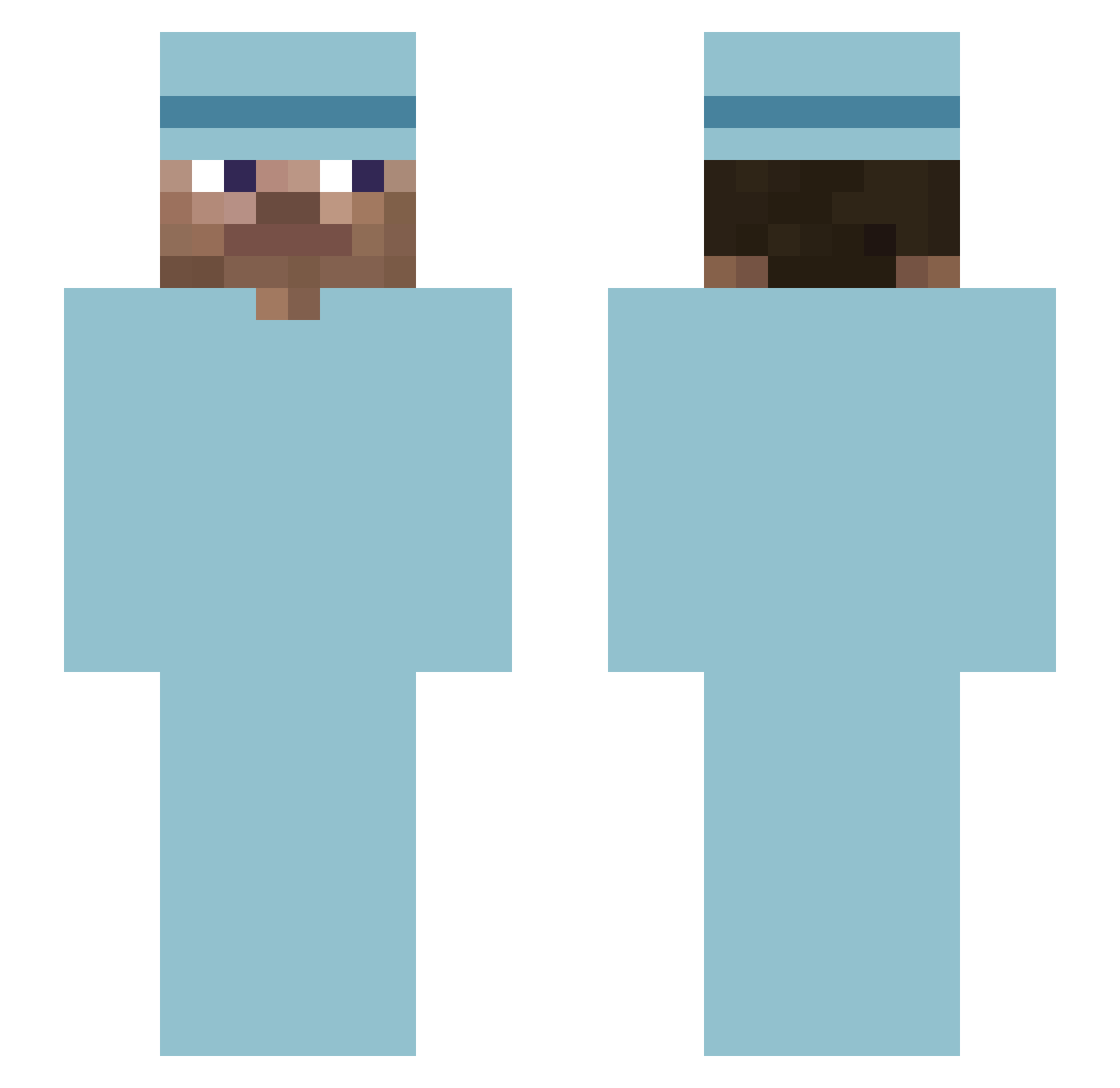 Unerhaben Minecraft skin, front and back view