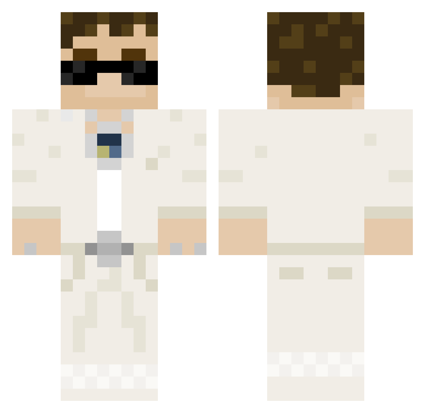 WaysideDruid255 Minecraft skin, front and back view