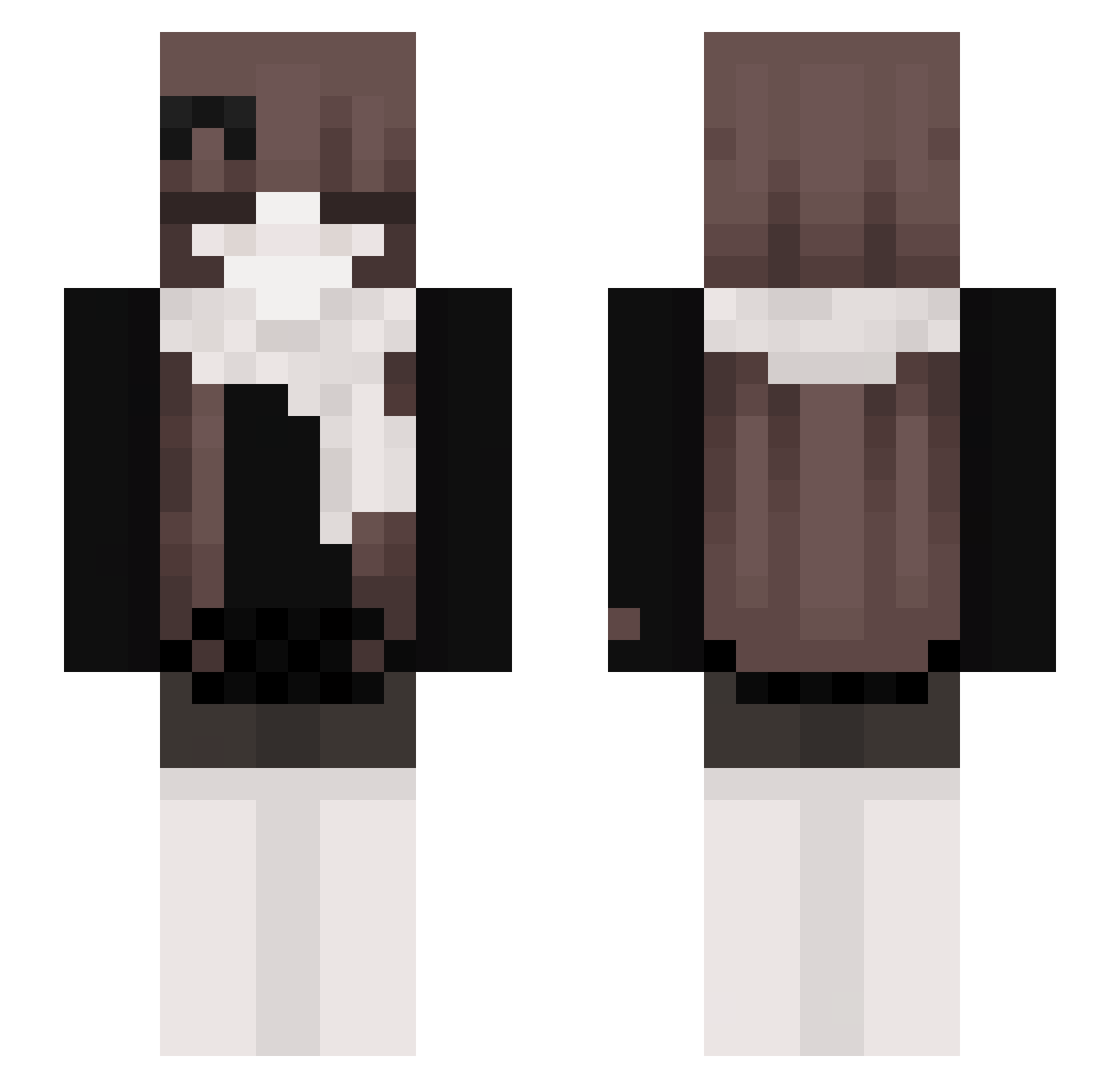 Rk2p Minecraft skin, front and back view