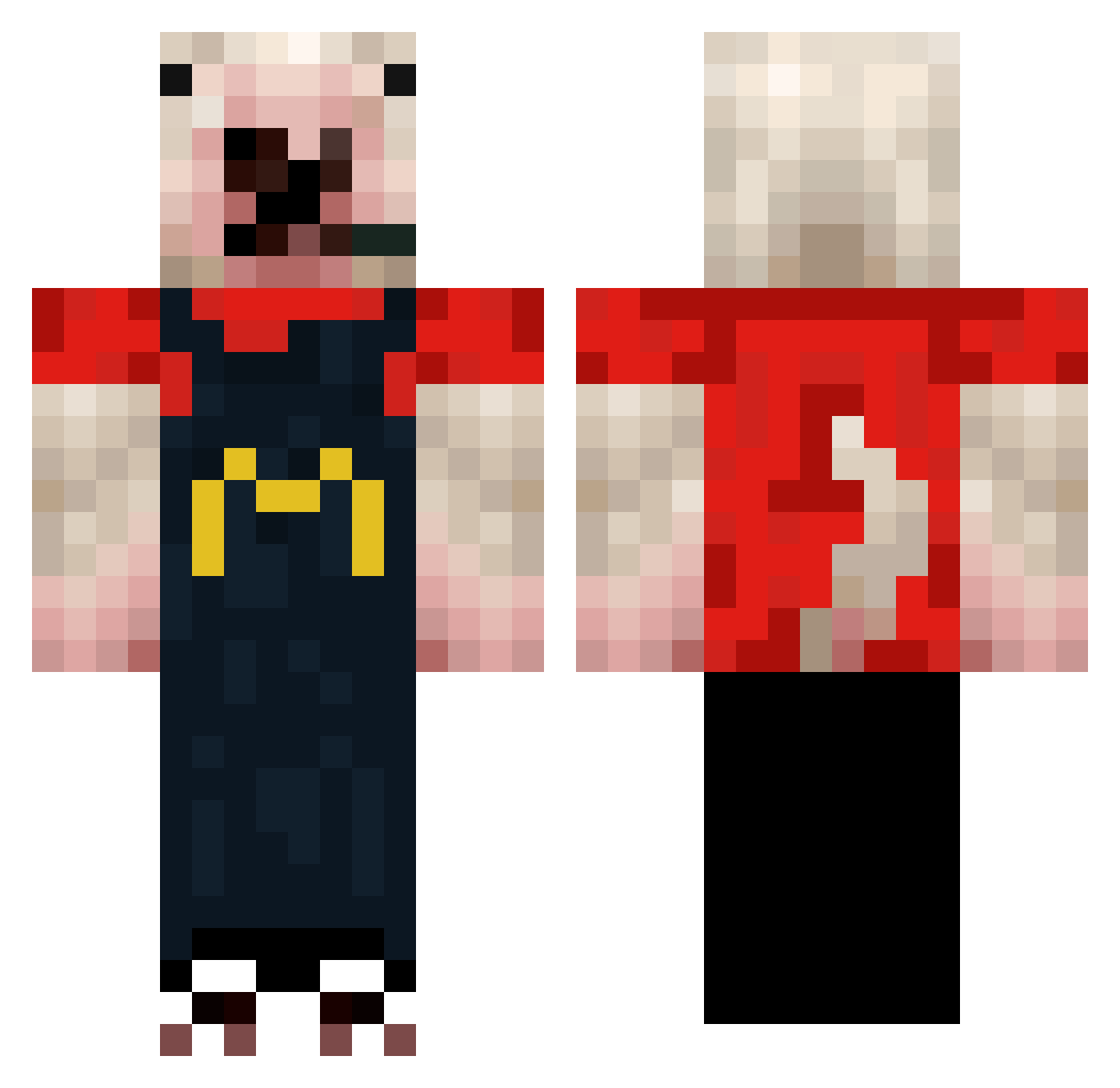 kolyszek Minecraft skin, front and back view