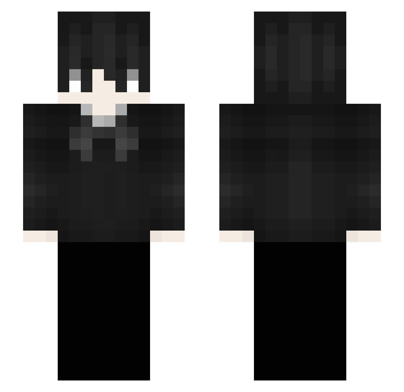 toimy Minecraft skin, front and back view