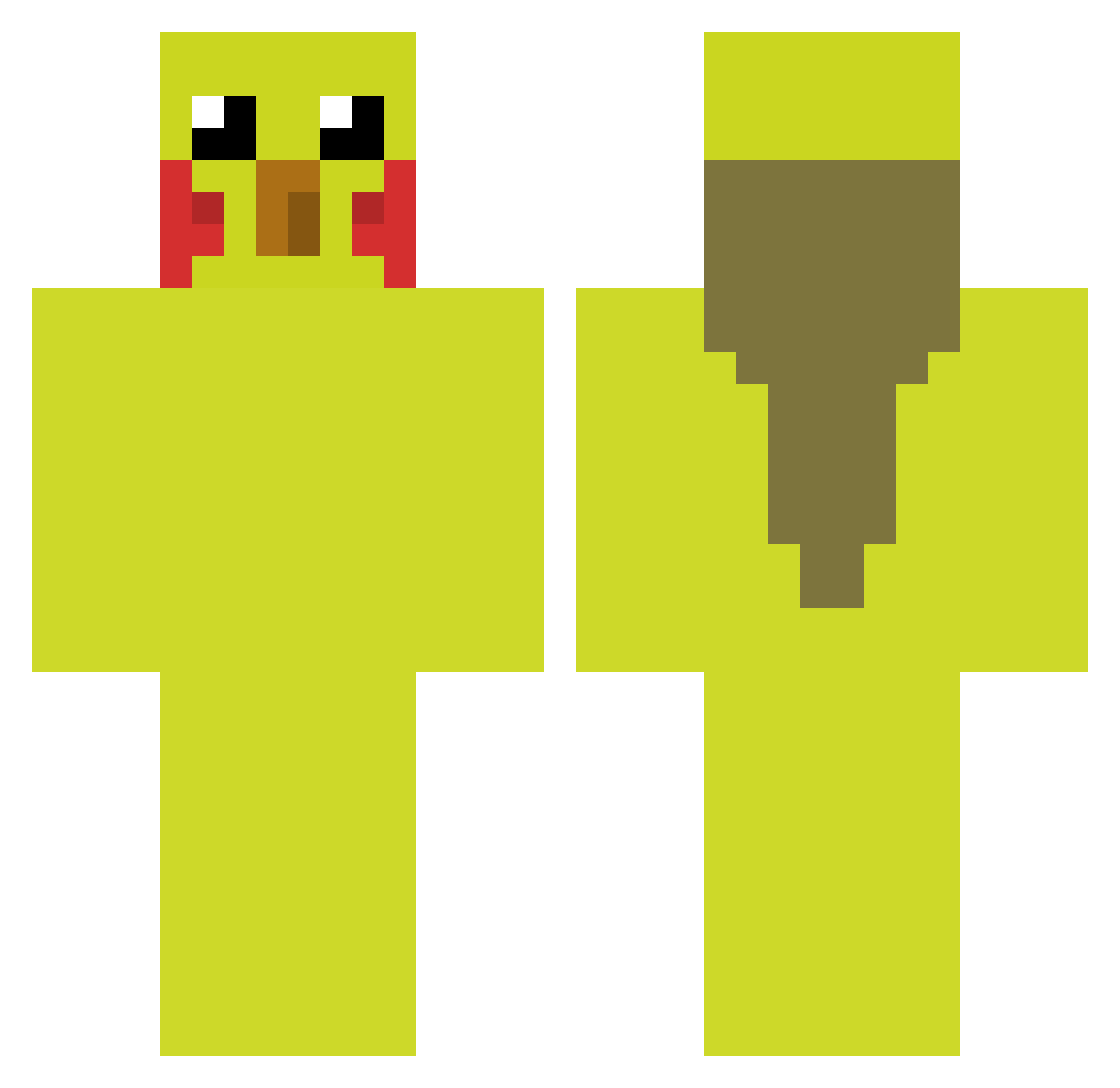 Trixe_0 Minecraft skin, front and back view