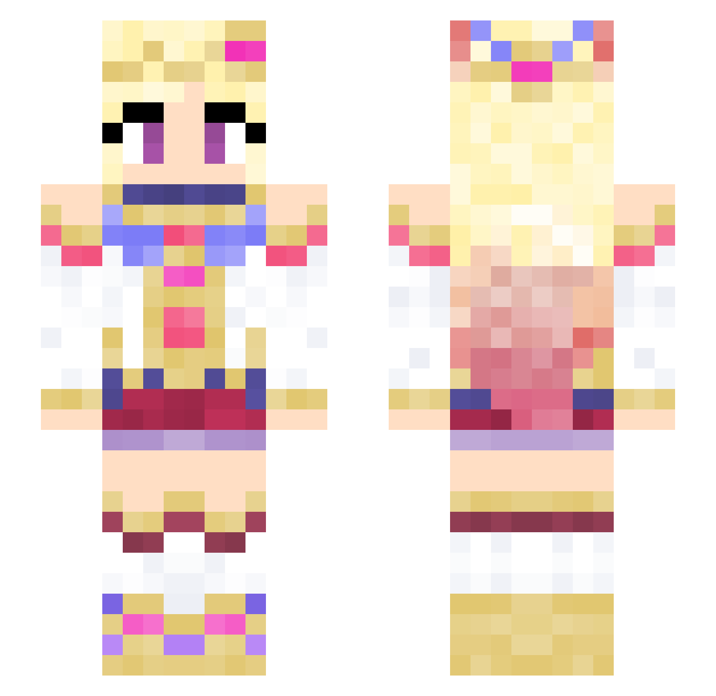 s9yk3r Minecraft skin, front and back view