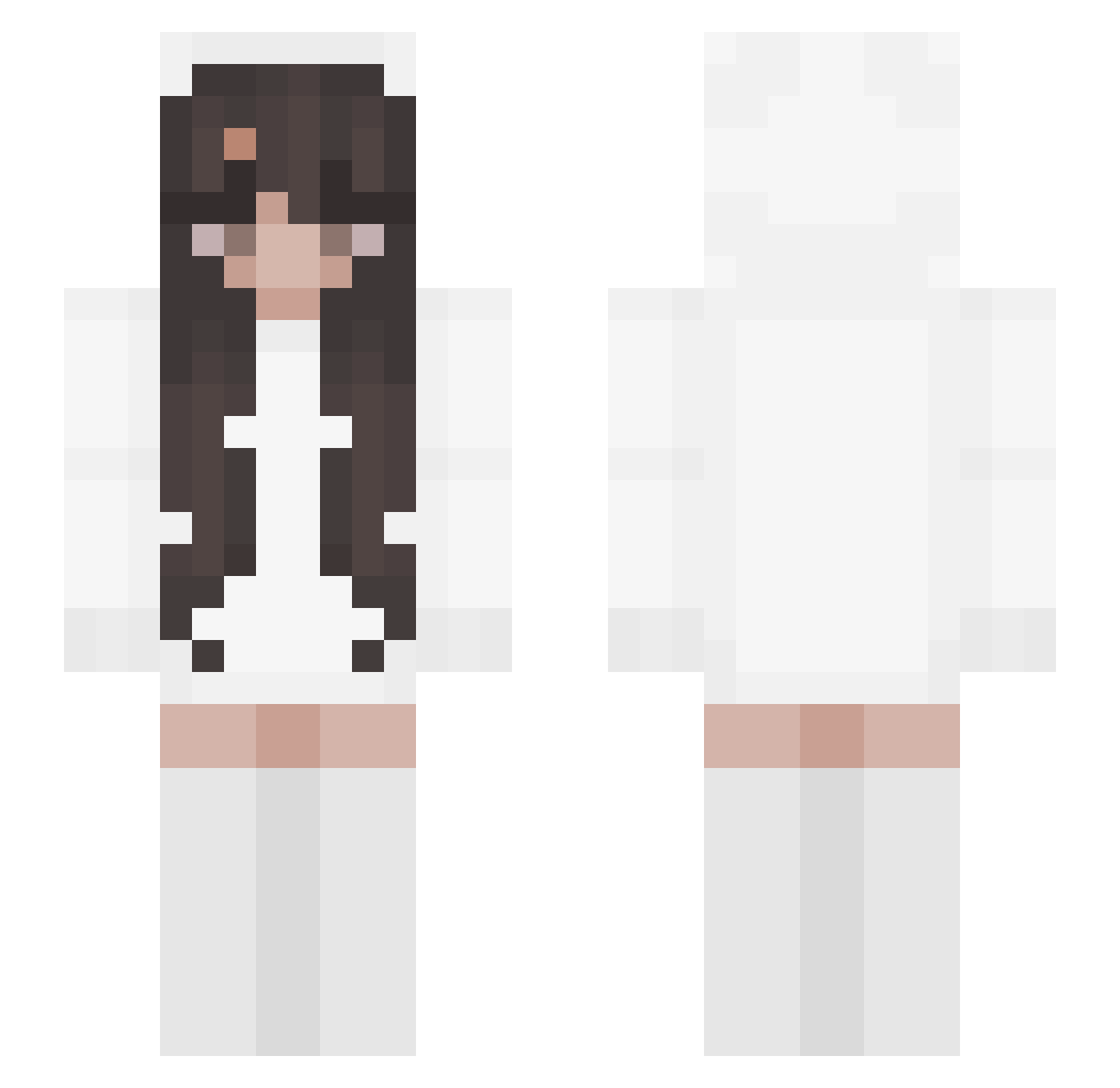 YumiBear022222 Minecraft skin, front and back view