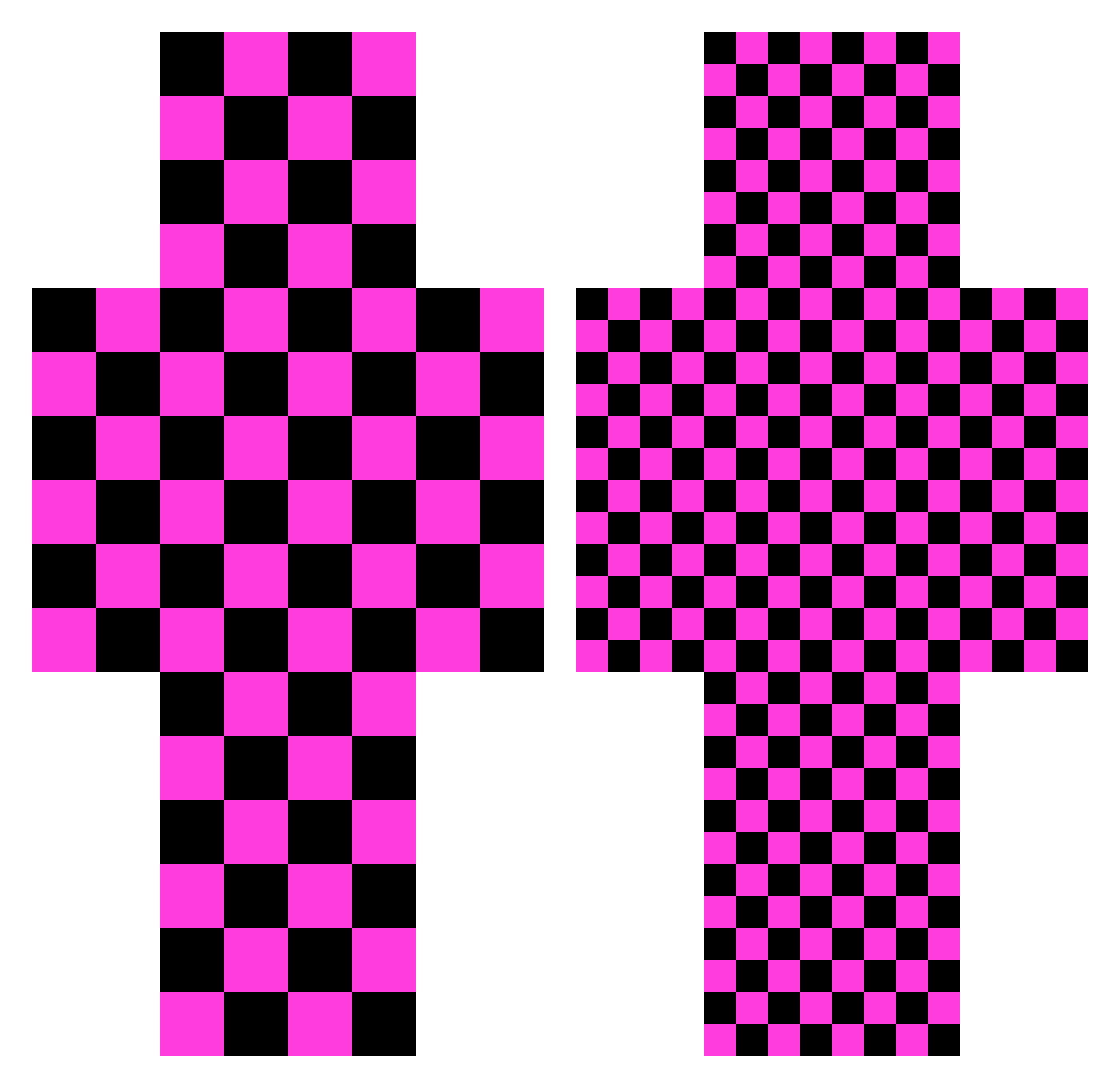 ZodiacDemon Minecraft skin, front and back view