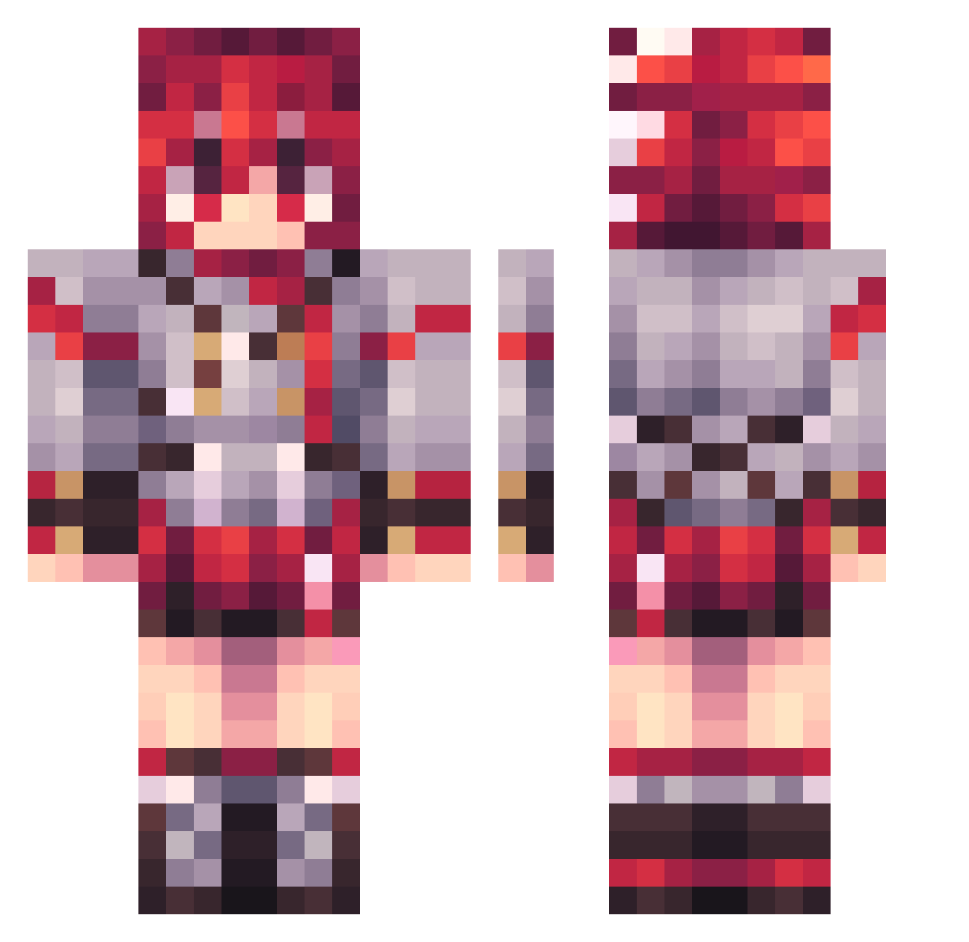 FinnishAirQuotes Minecraft skin, front and back view