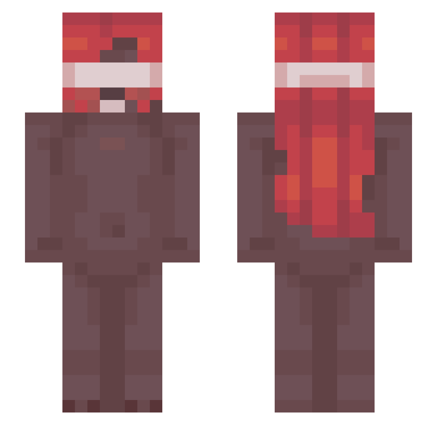 z0oble Minecraft skin, front and back view