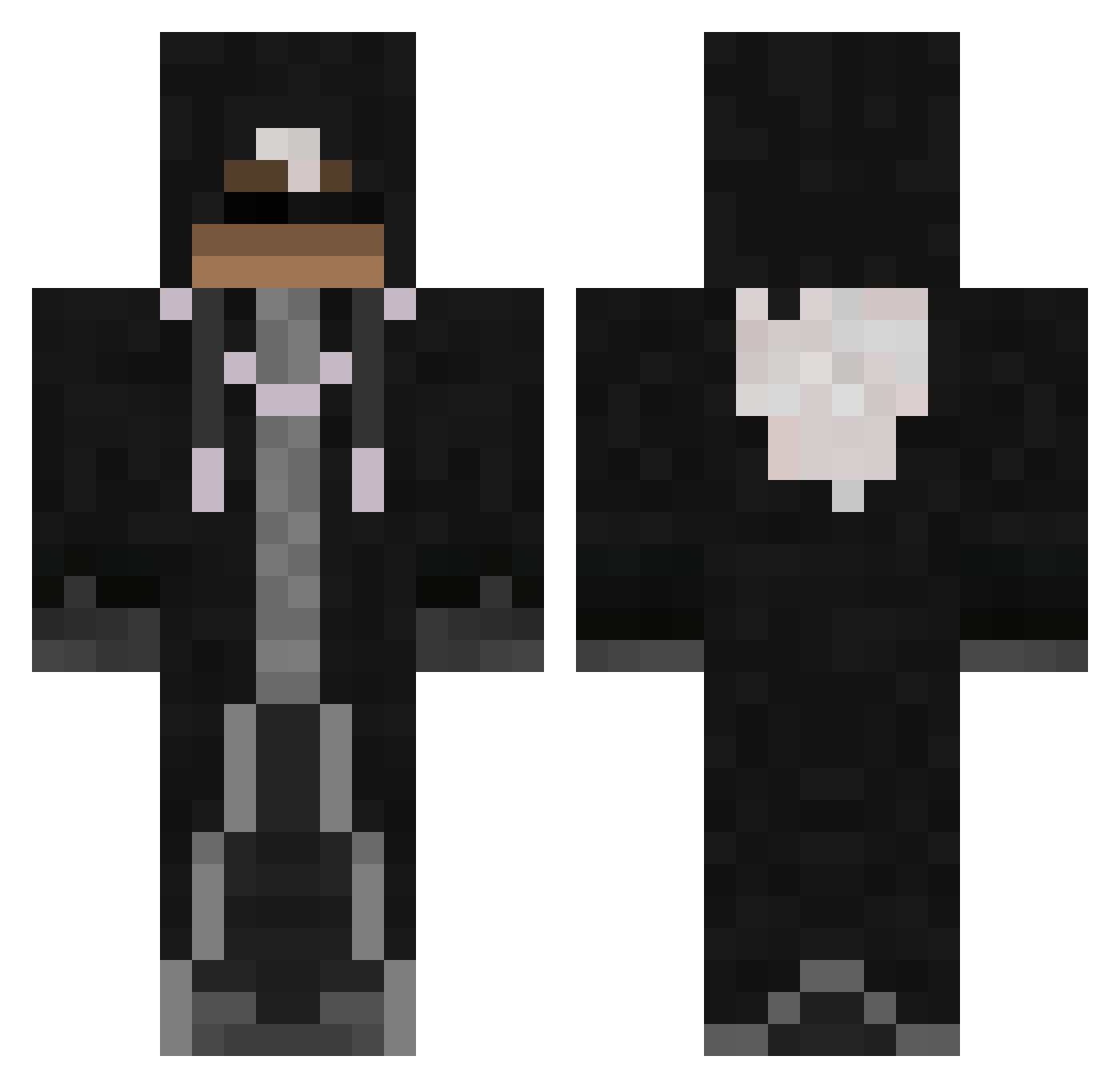 Ceinture Minecraft skin, front and back view