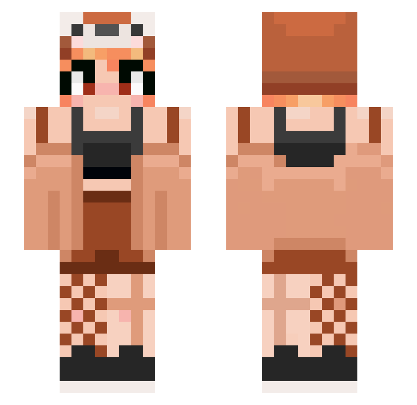Free_Fighter Minecraft skin, front and back view