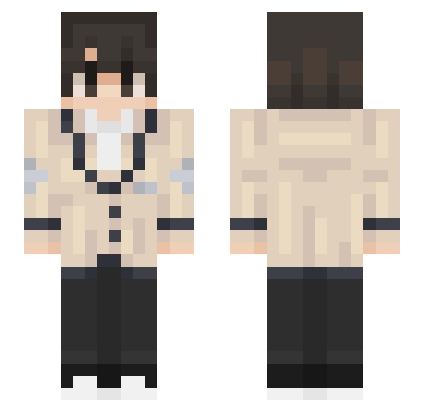 mituwitu Minecraft skin, front and back view