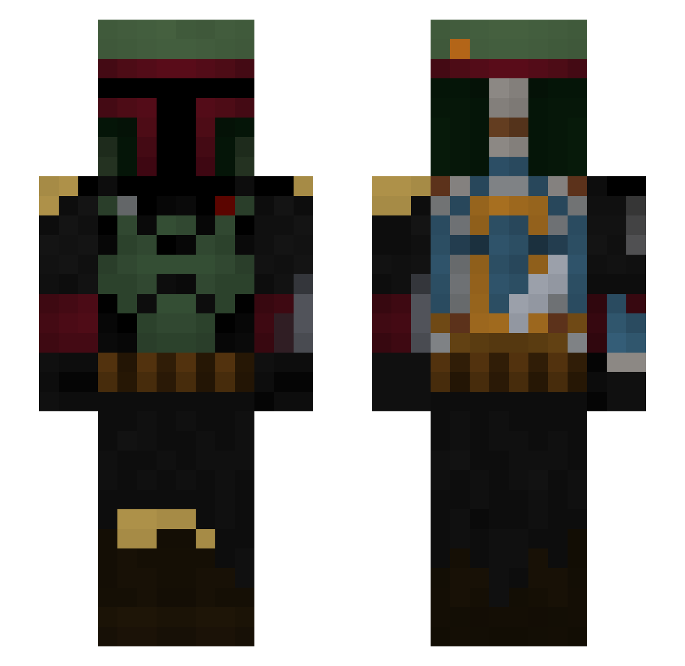 _Kunzy_ Minecraft skin, front and back view