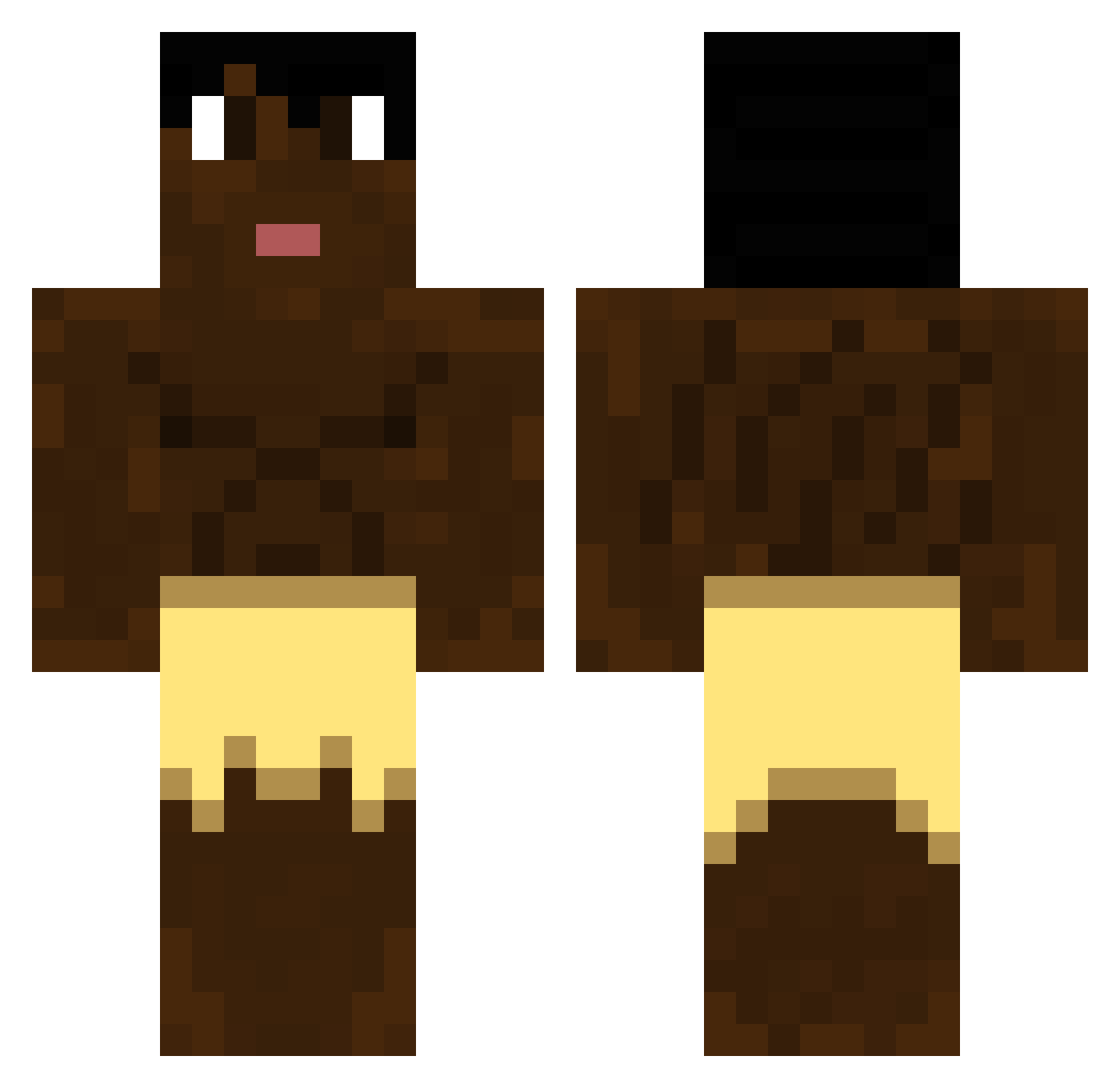 Zeb69 Minecraft skin, front and back view