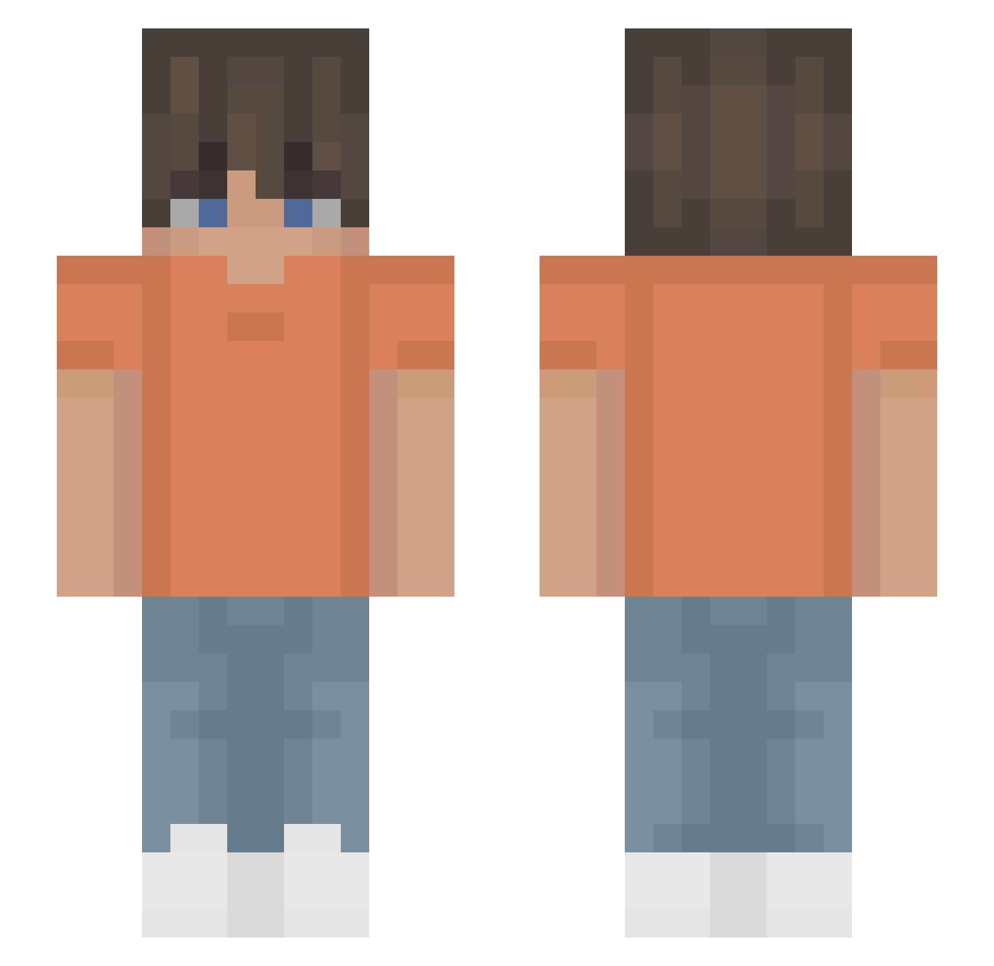 xfun Minecraft skin, front and back view