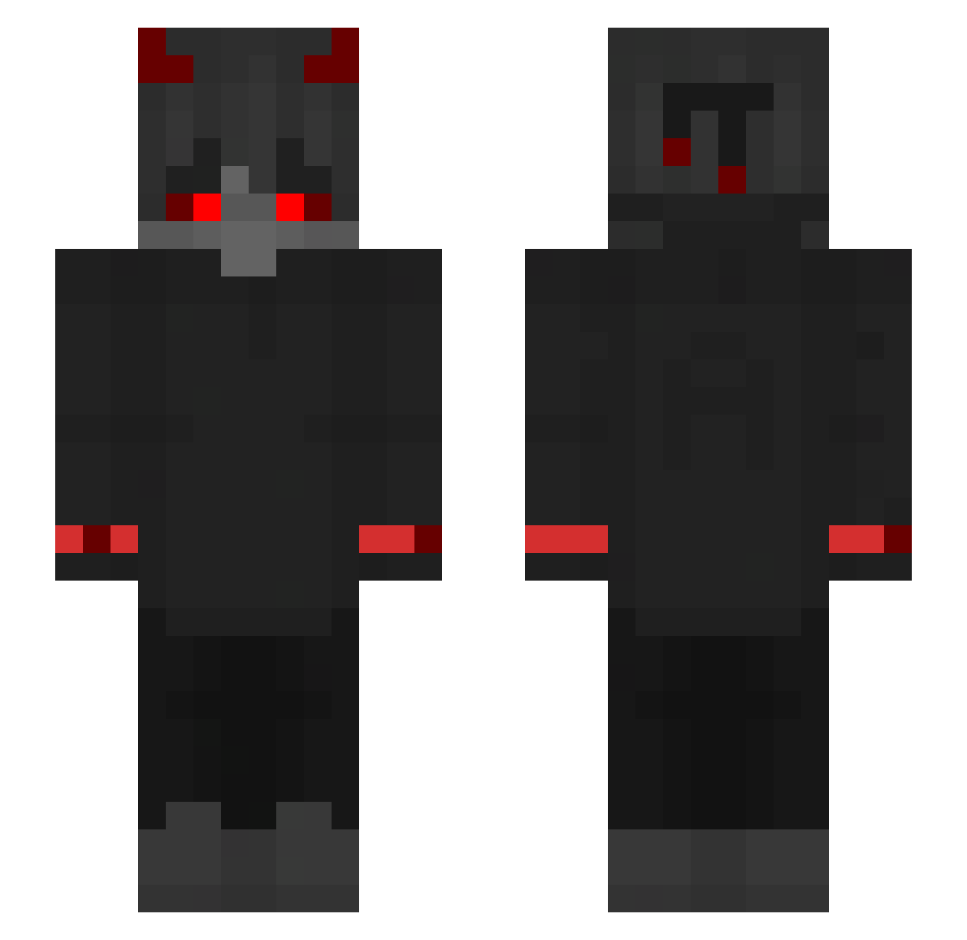 chazynn Minecraft skin, front and back view