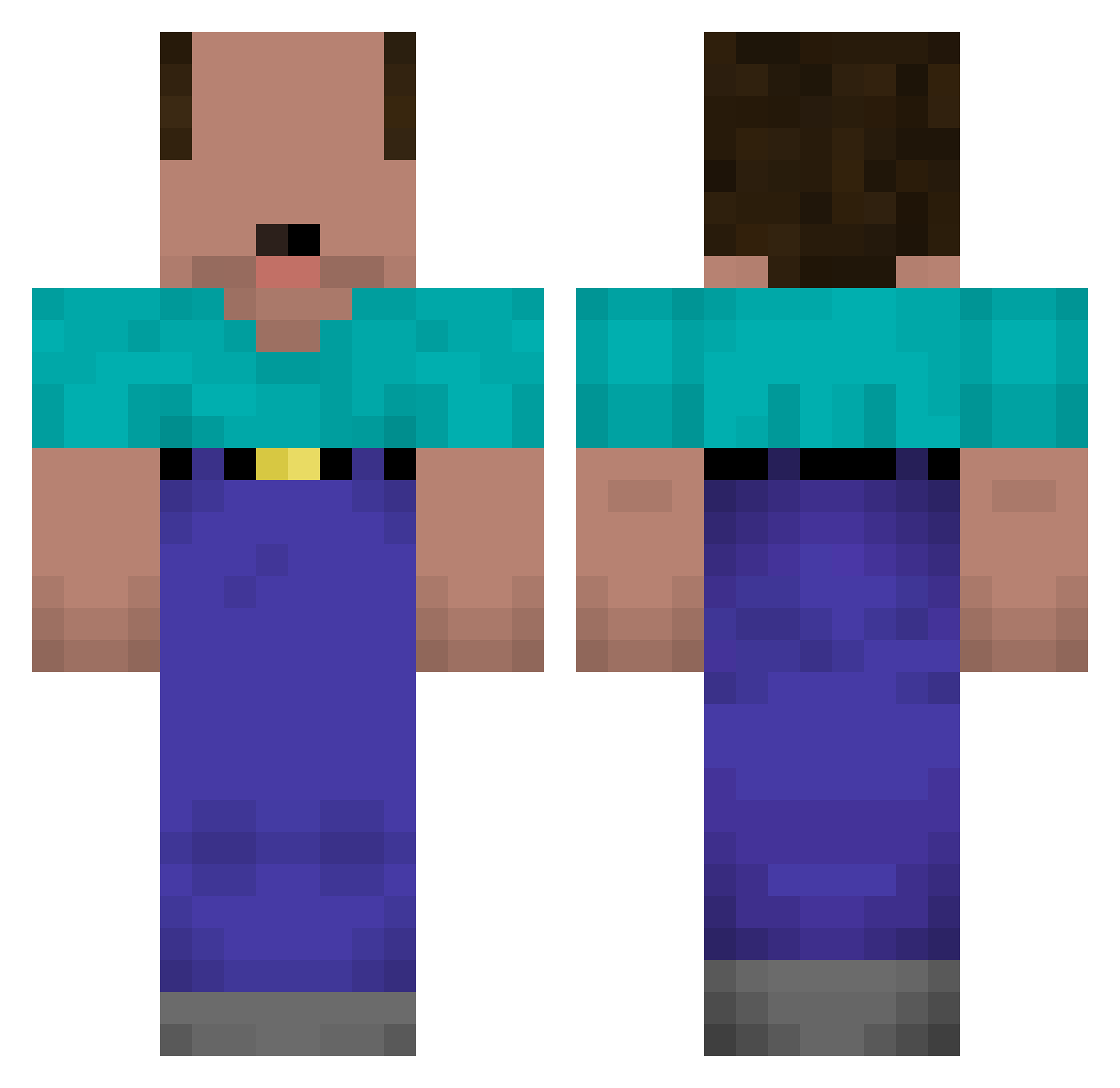 Ghost_hyper_11 Minecraft skin, front and back view