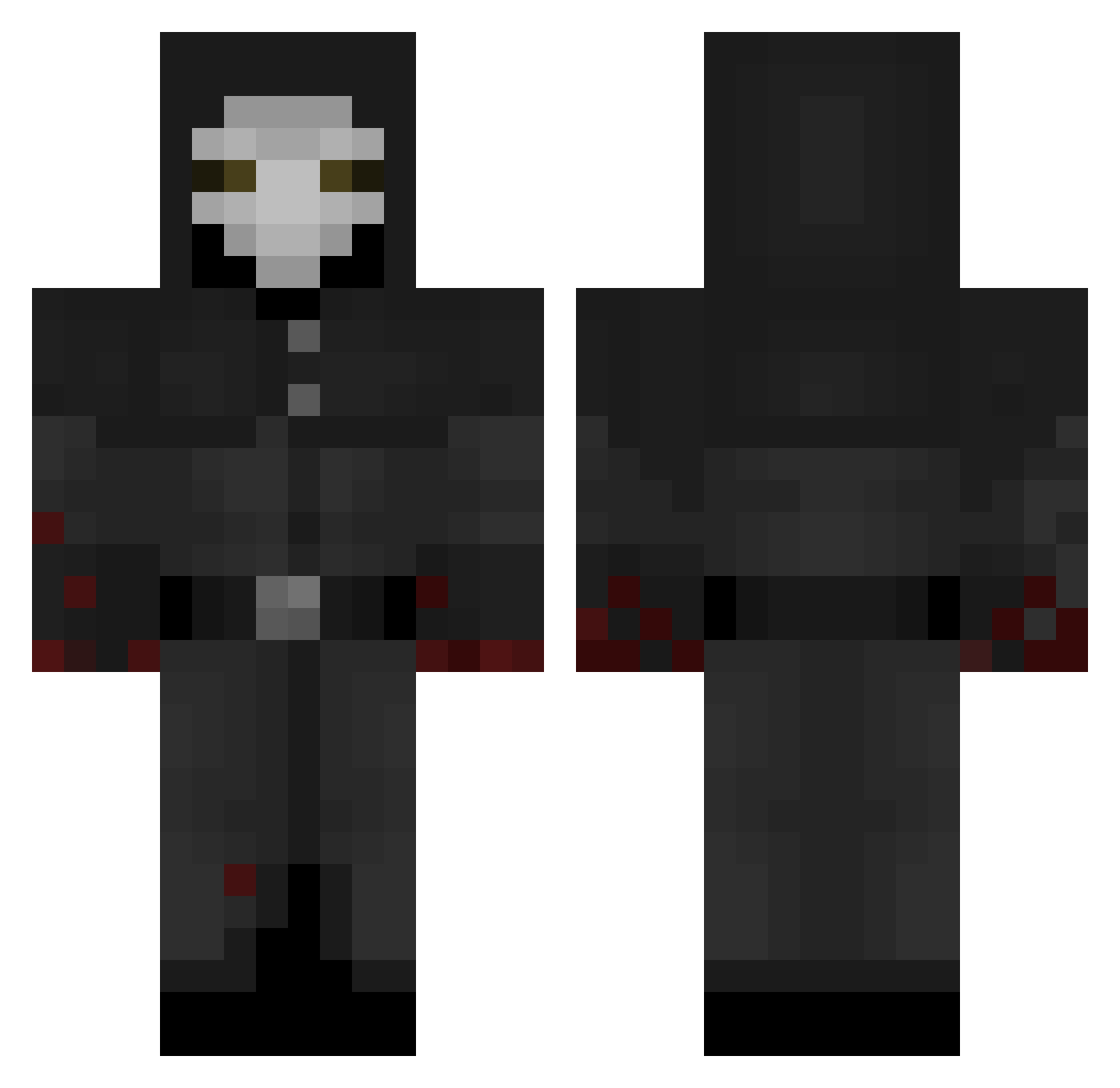 k3xik Minecraft skin, front and back view