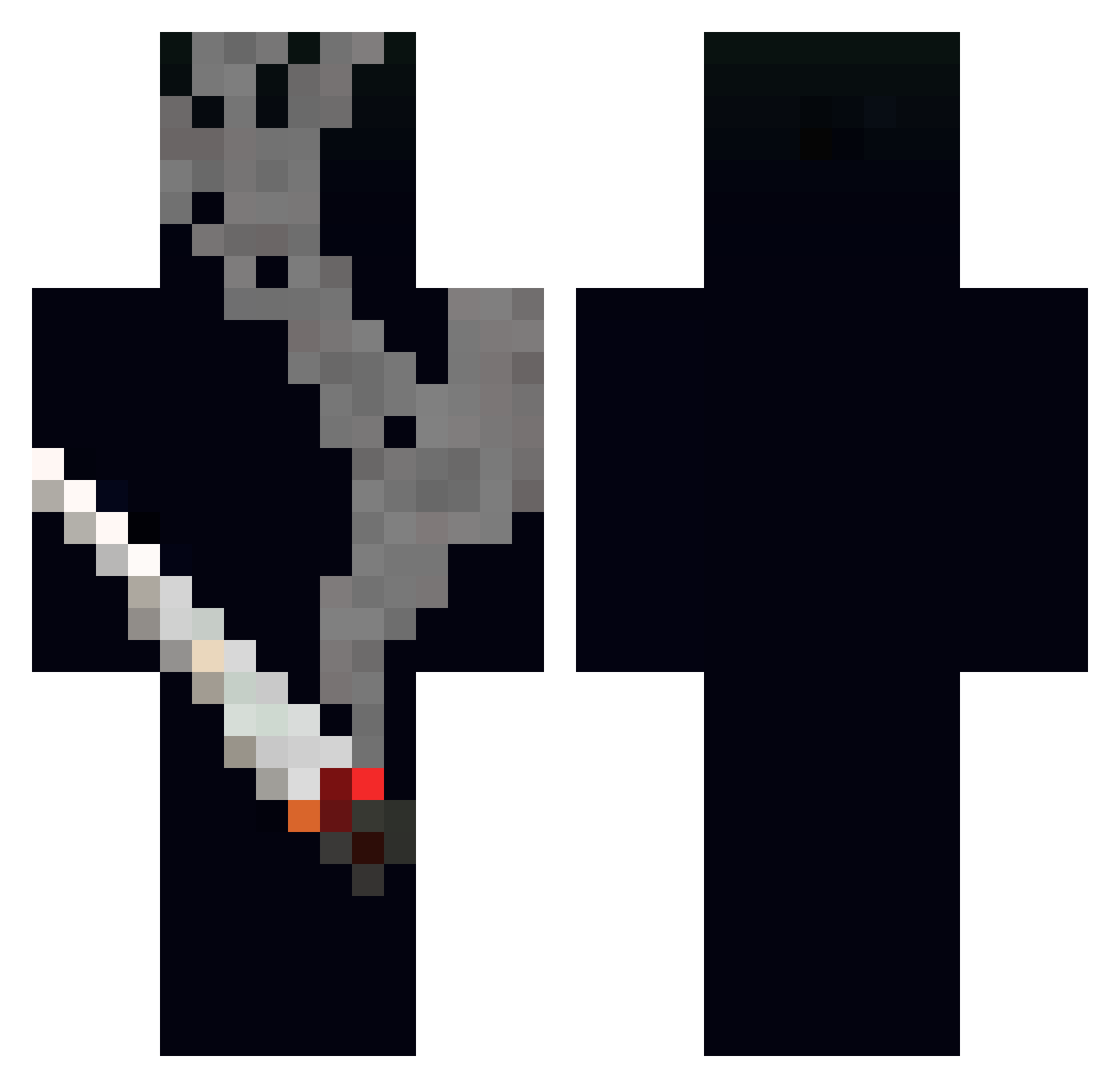 potatointernet5 Minecraft skin, front and back view