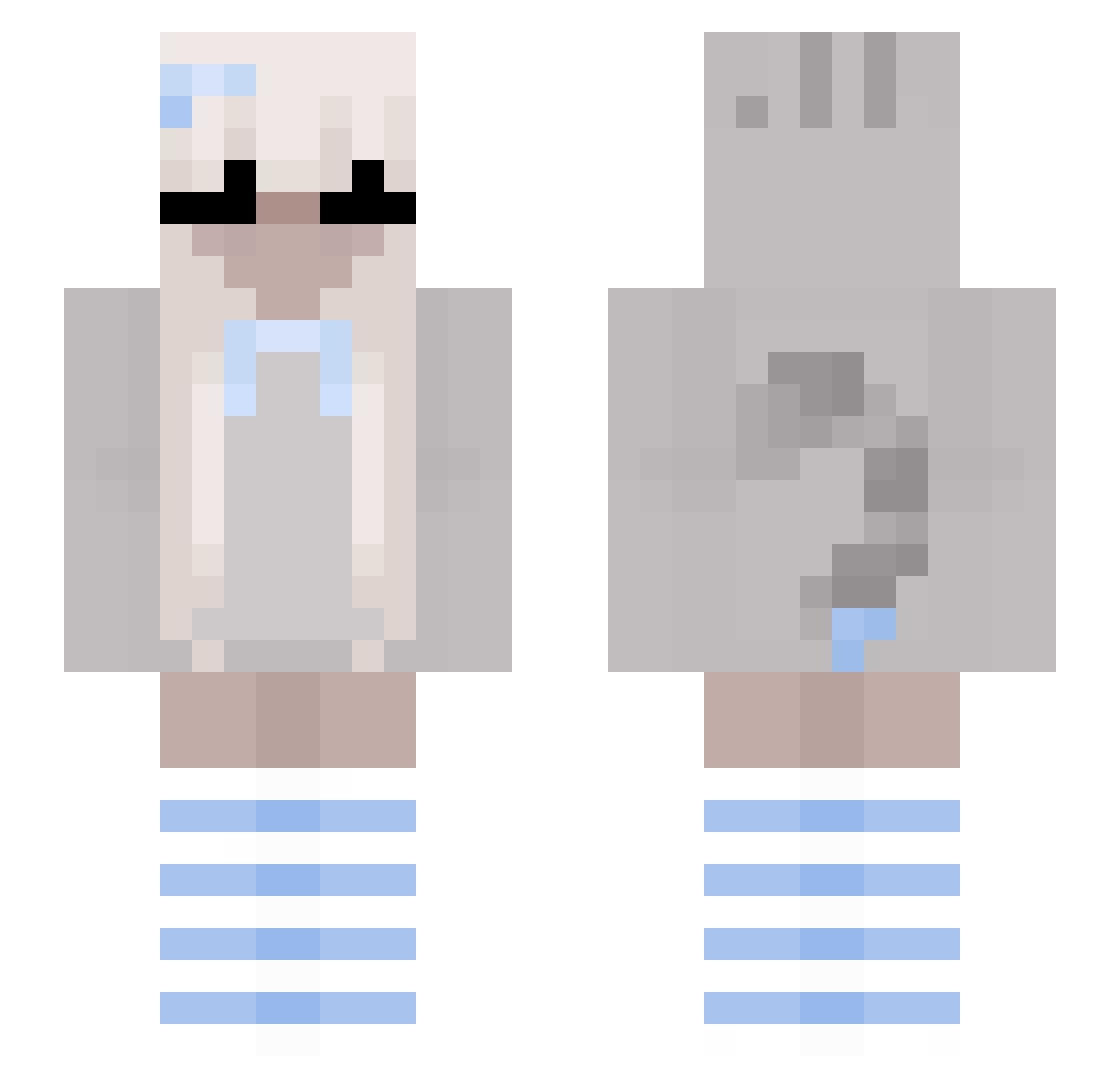 Purrfectttt Minecraft skin, front and back view