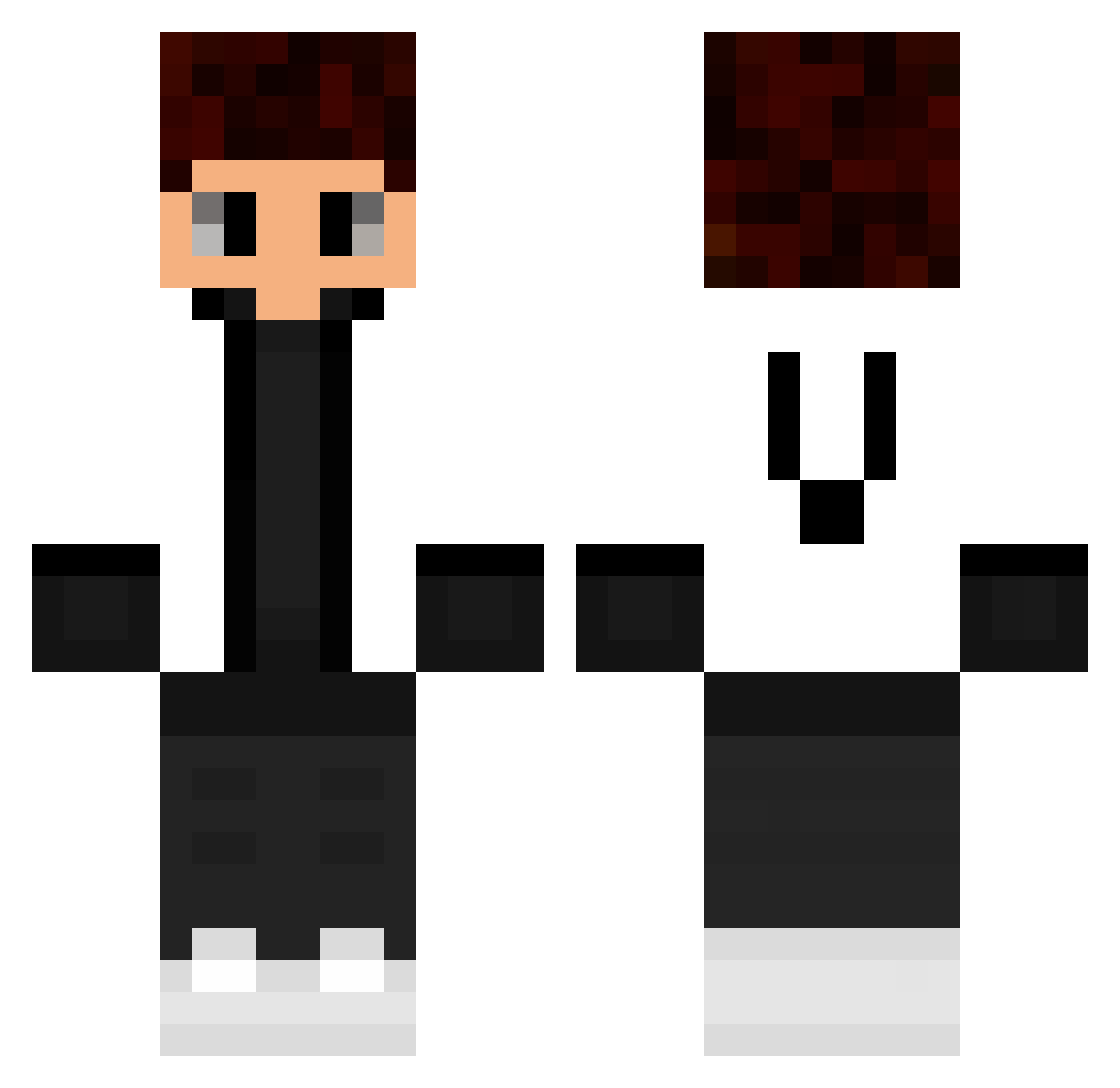 Ventus24 Minecraft skin, front and back view