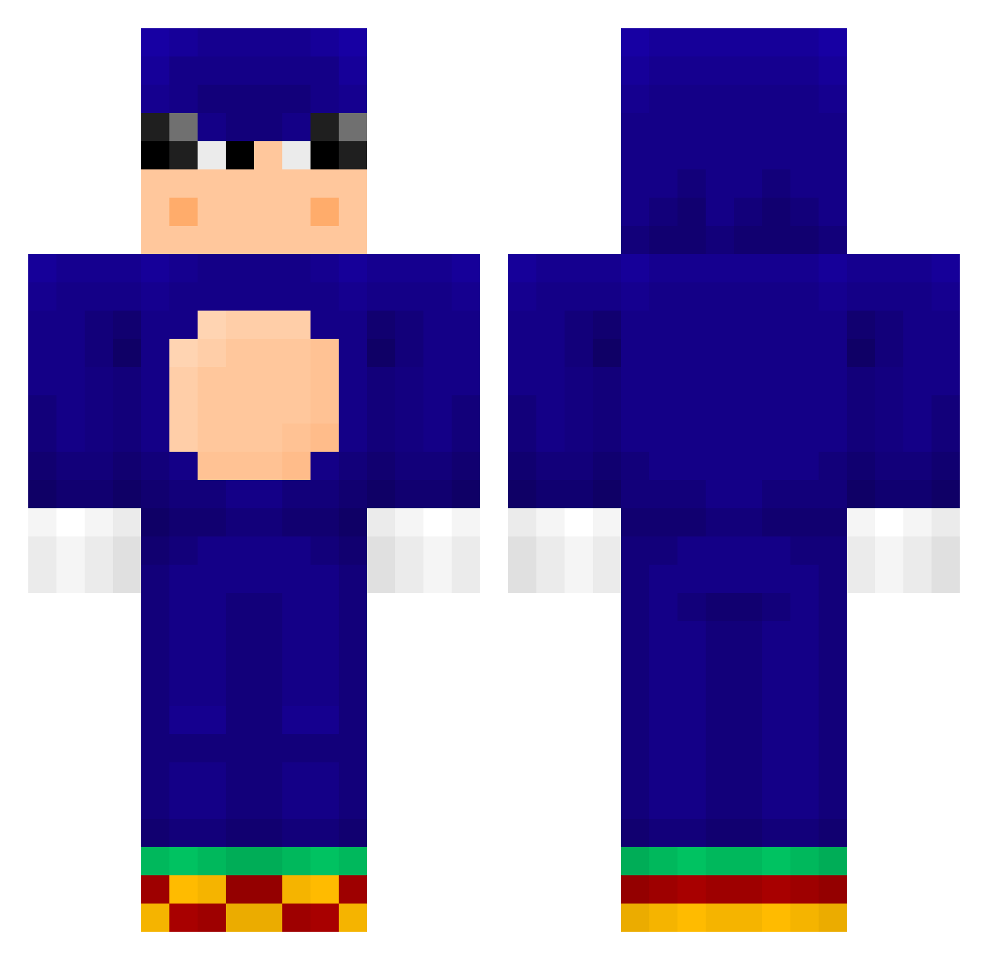 ullala Minecraft skin, front and back view