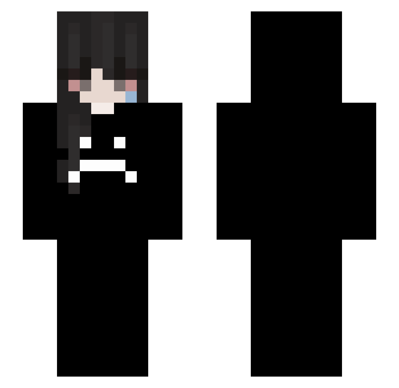 Documentsfolder Minecraft skin, front and back view