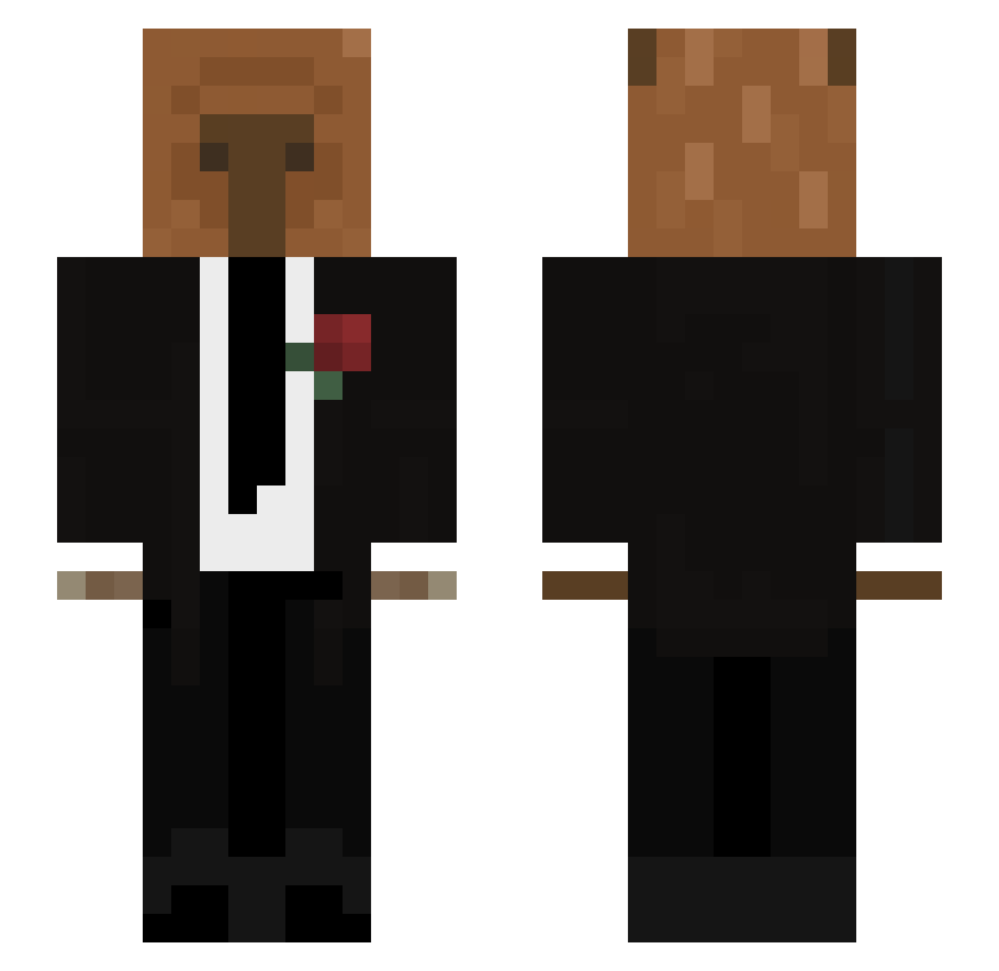 goofegoober Minecraft skin, front and back view