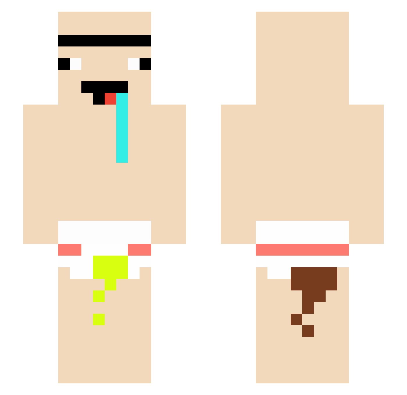 WadeIsCool42 Minecraft skin, front and back view