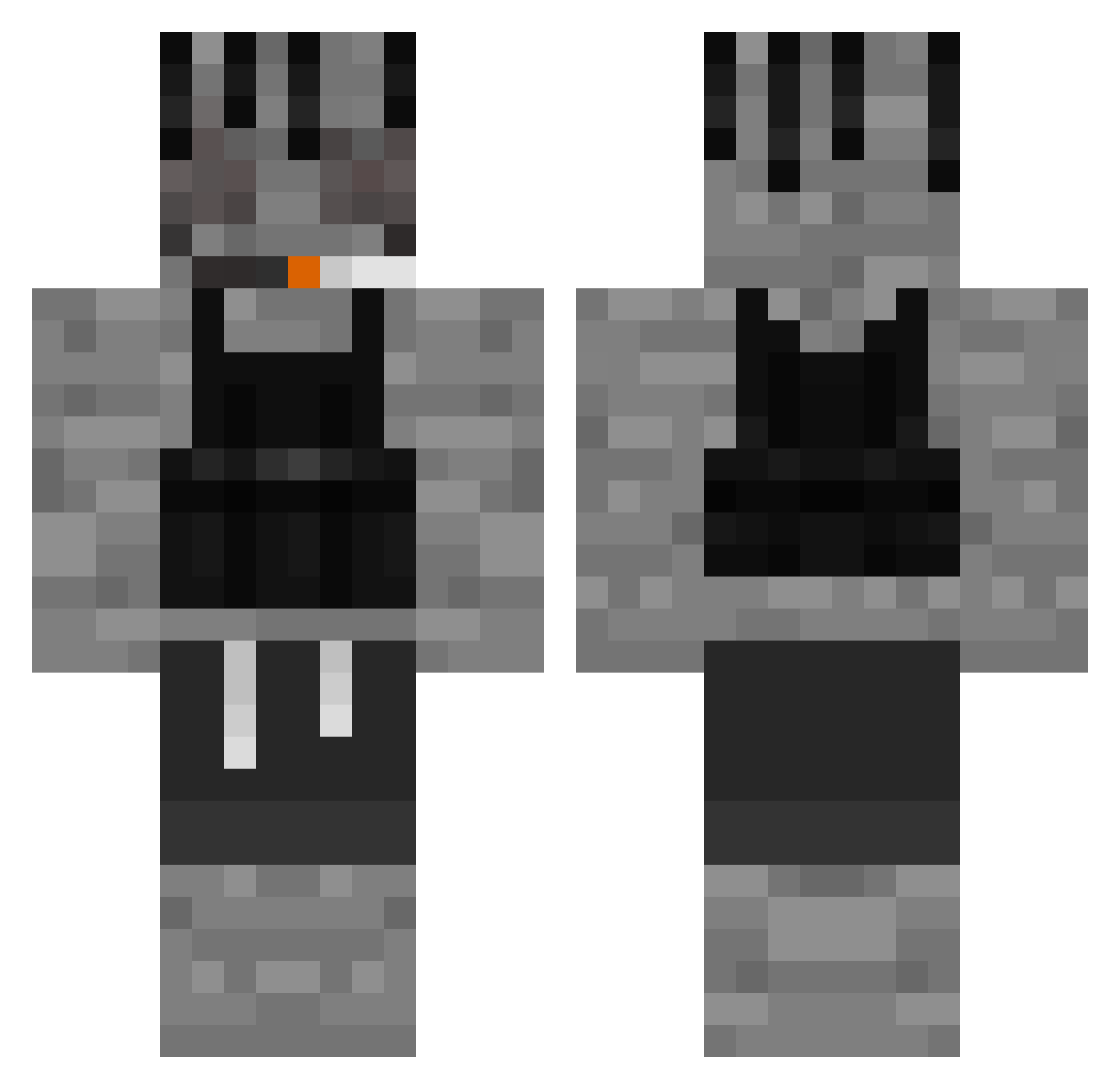 AyoHootie Minecraft skin, front and back view