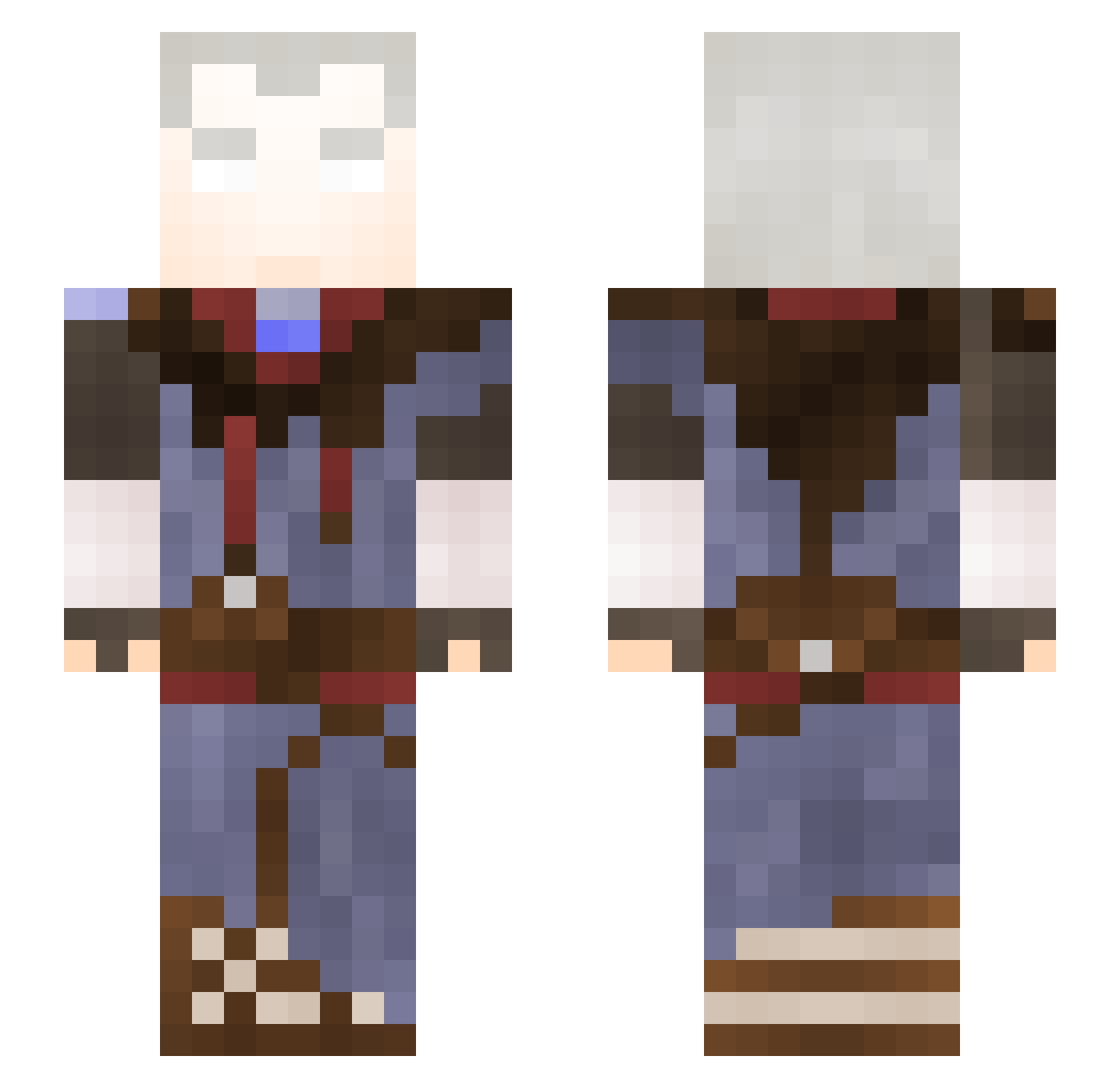 Apostasis Minecraft skin, front and back view